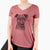 Aviator Reeses the Pitbull - Women's V-neck Shirt