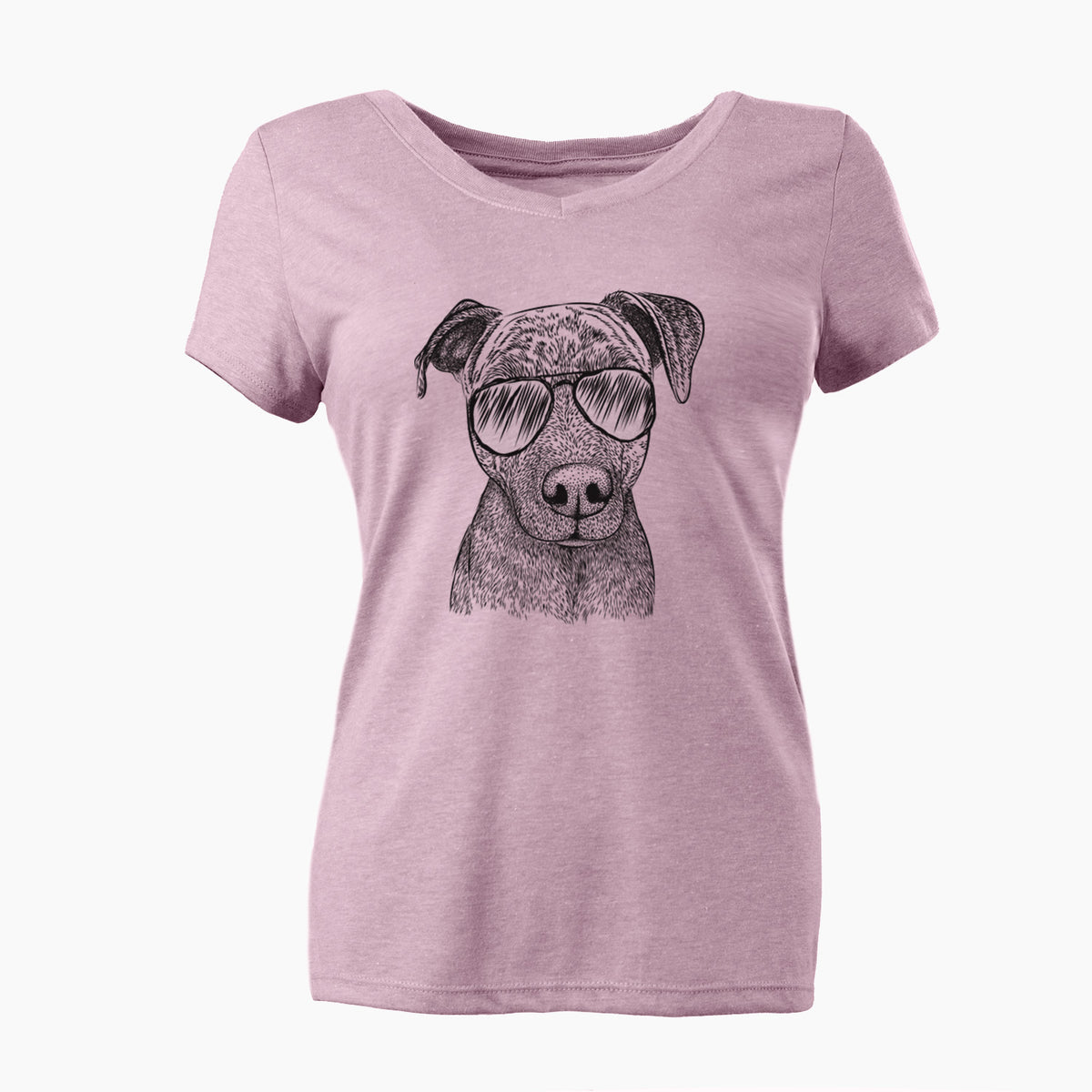 Aviator Reeses the Pitbull - Women's V-neck Shirt