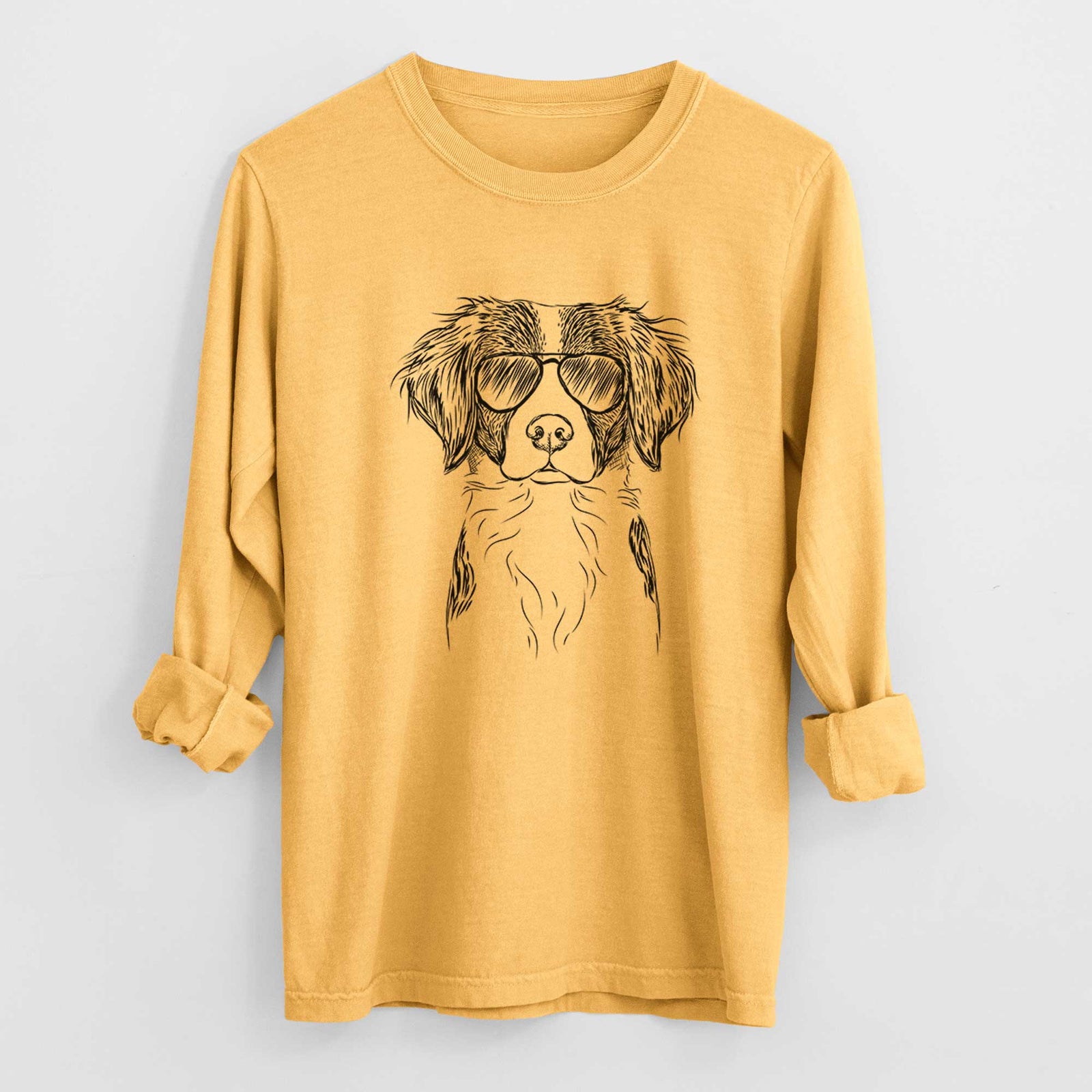 Aviator Remi the Brittany - Men's Heavyweight 100% Cotton Long Sleeve