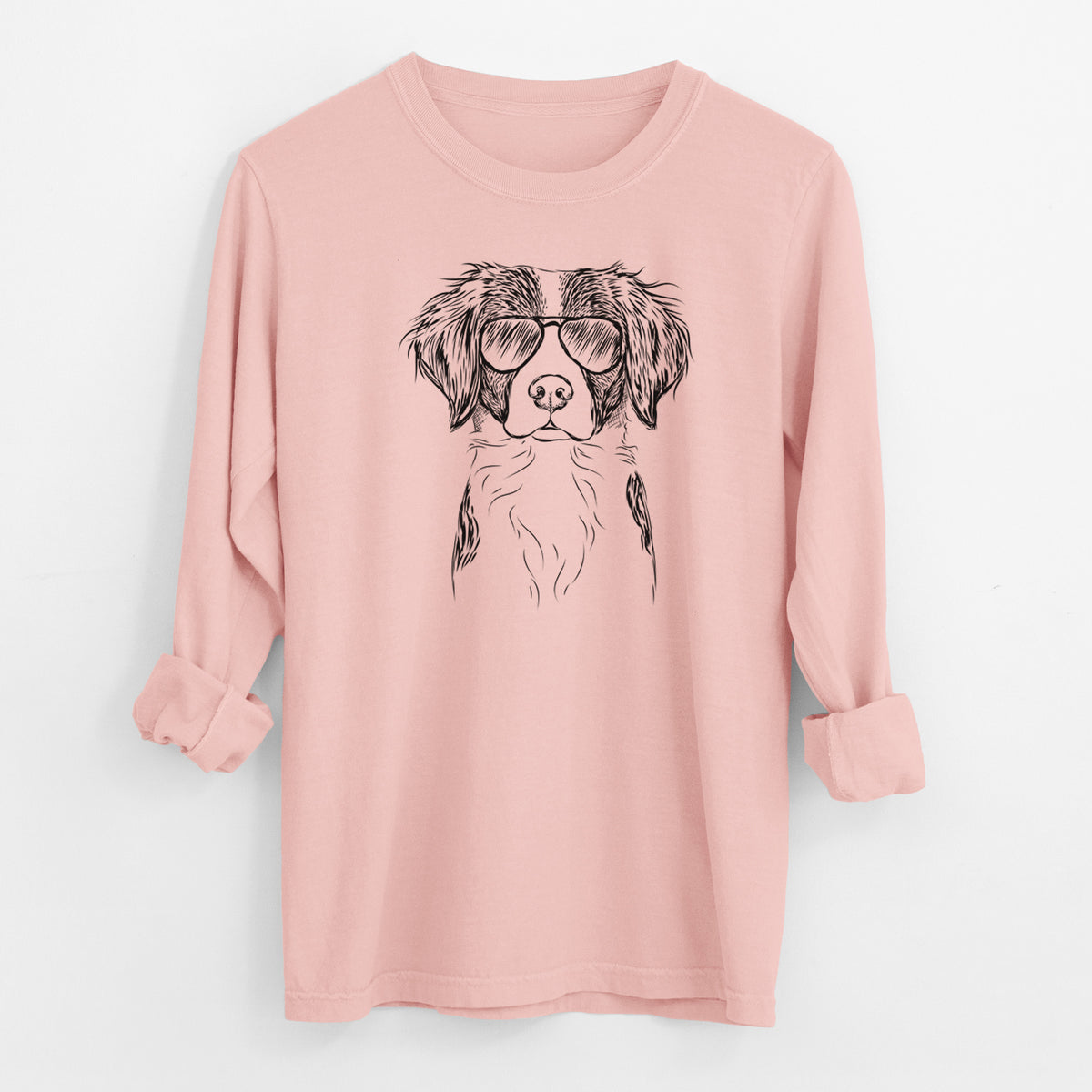 Aviator Remi the Brittany - Men's Heavyweight 100% Cotton Long Sleeve