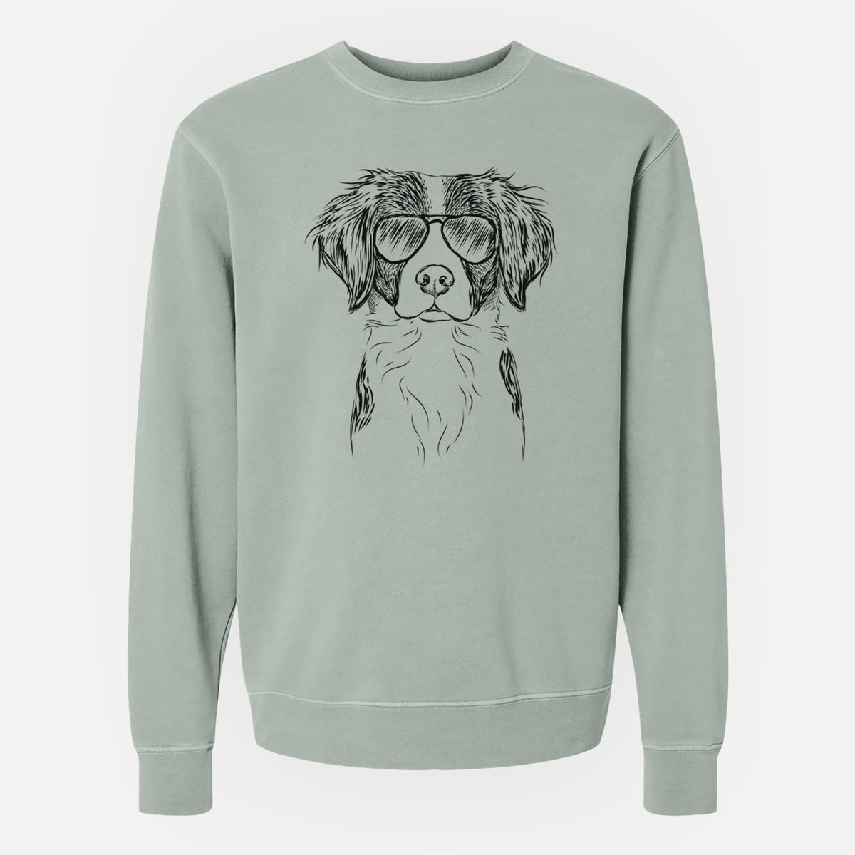 Aviator Remi the Brittany - Unisex Pigment Dyed Crew Sweatshirt