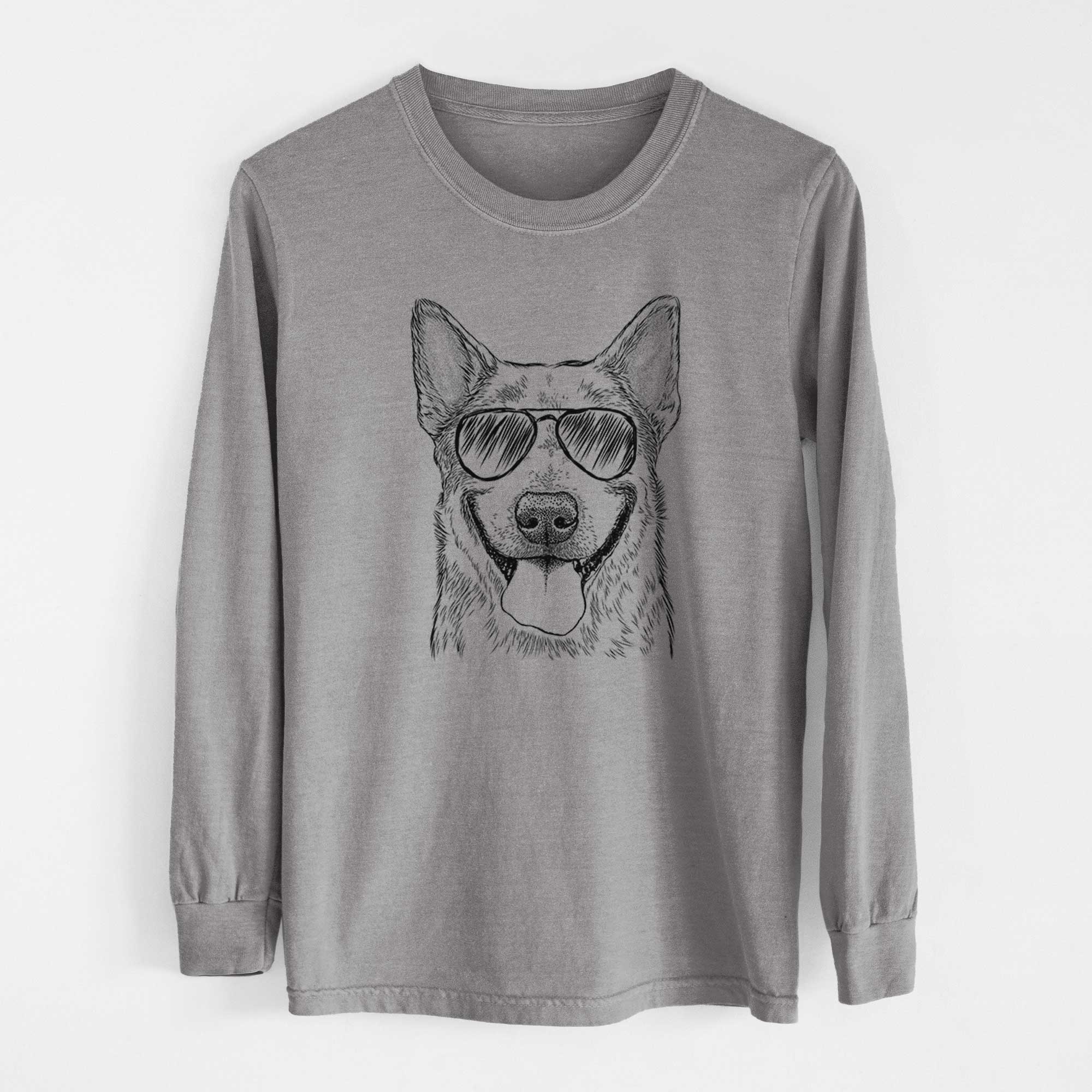 Aviator Rio the Australian Cattle Dog - Men's Heavyweight 100% Cotton Long Sleeve