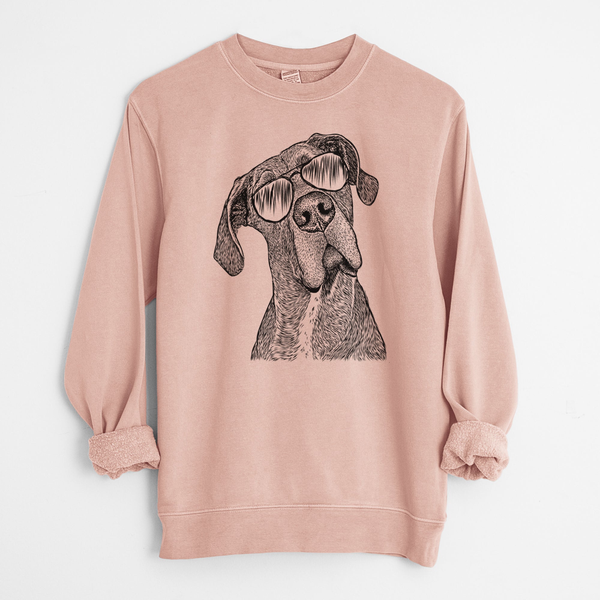 Aviator River the Great Dane - Unisex Pigment Dyed Crew Sweatshirt