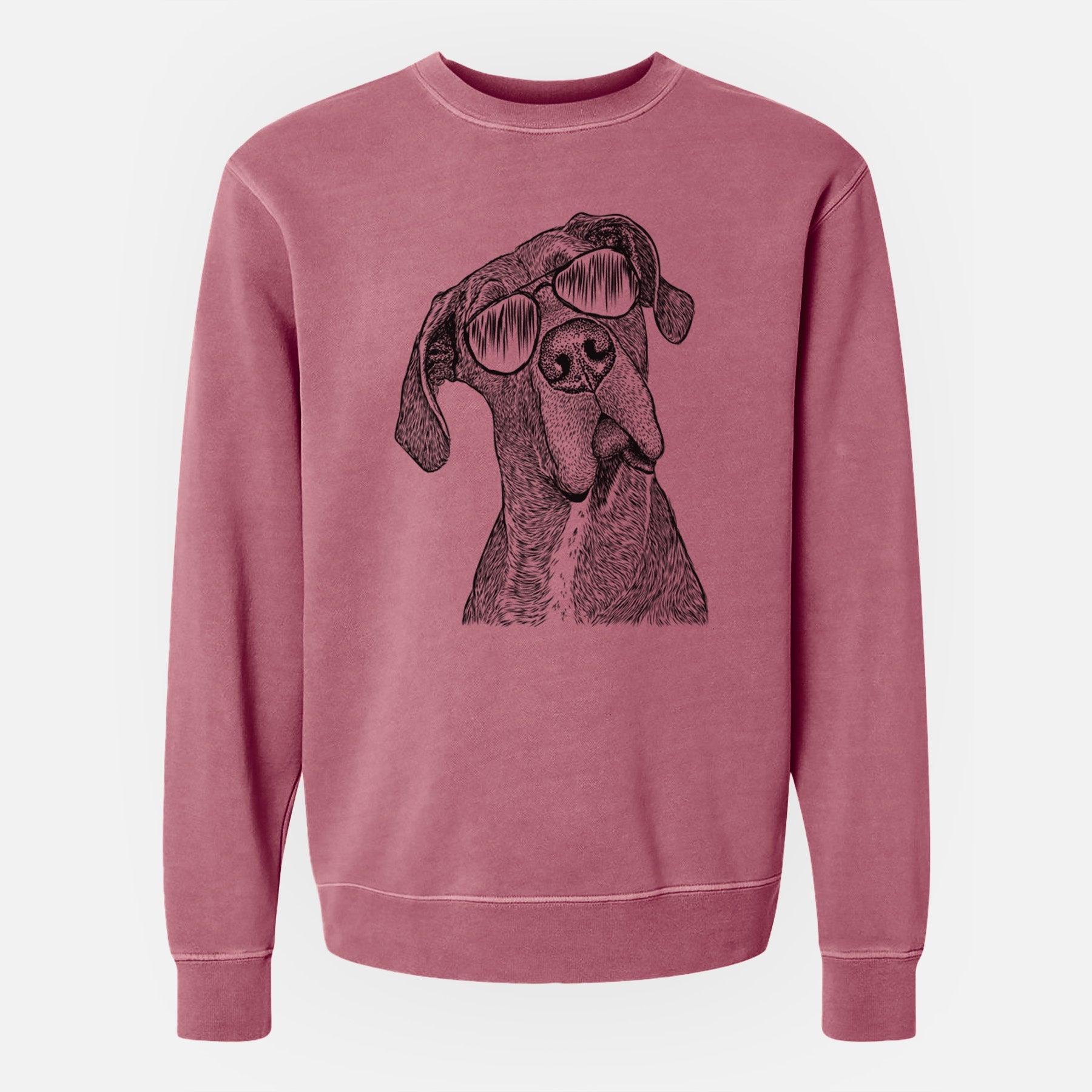 Aviator River the Great Dane - Unisex Pigment Dyed Crew Sweatshirt