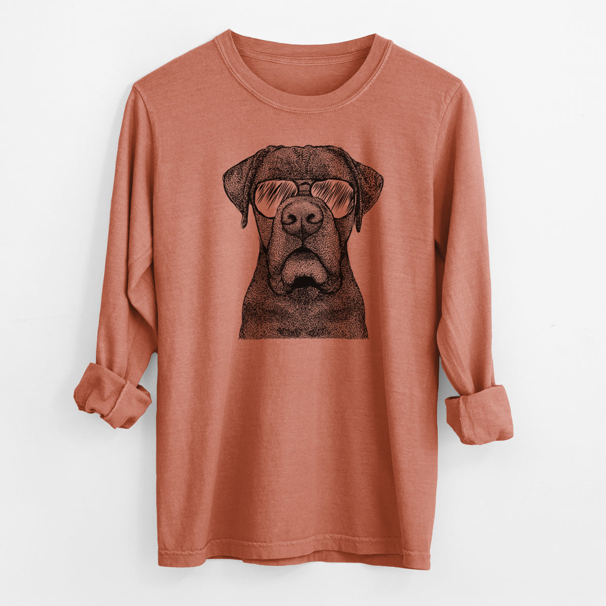 Aviator Rocco the Cane Corso - Men's Heavyweight 100% Cotton Long Sleeve