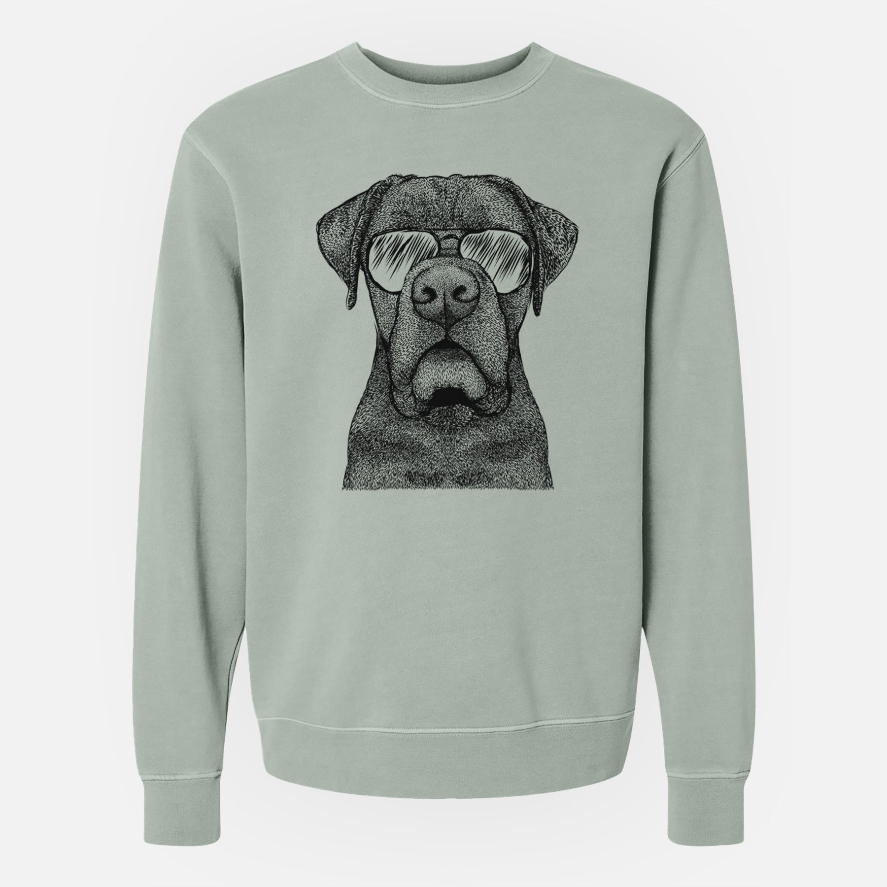 Aviator Rocco the Cane Corso - Unisex Pigment Dyed Crew Sweatshirt