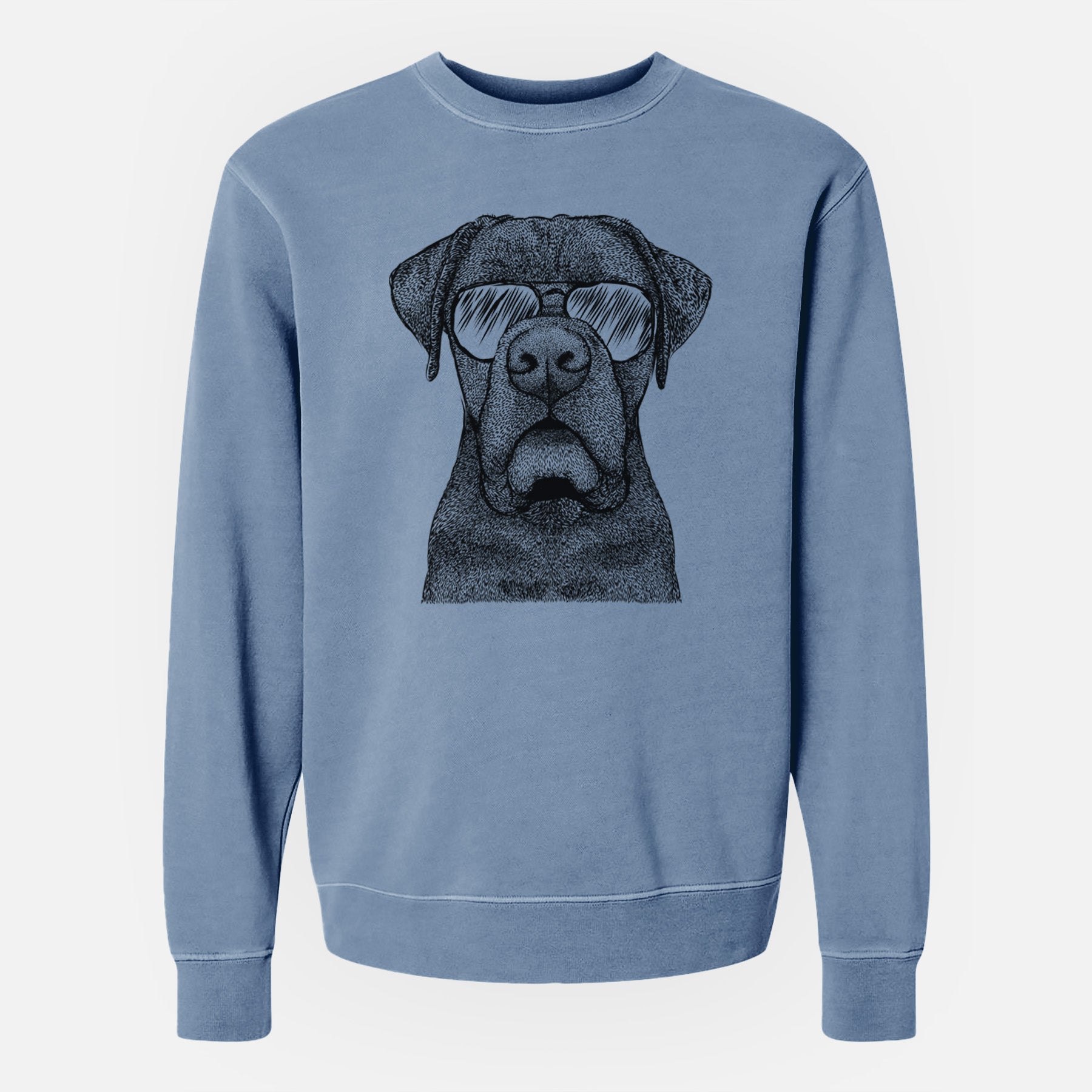 Aviator Rocco the Cane Corso - Unisex Pigment Dyed Crew Sweatshirt