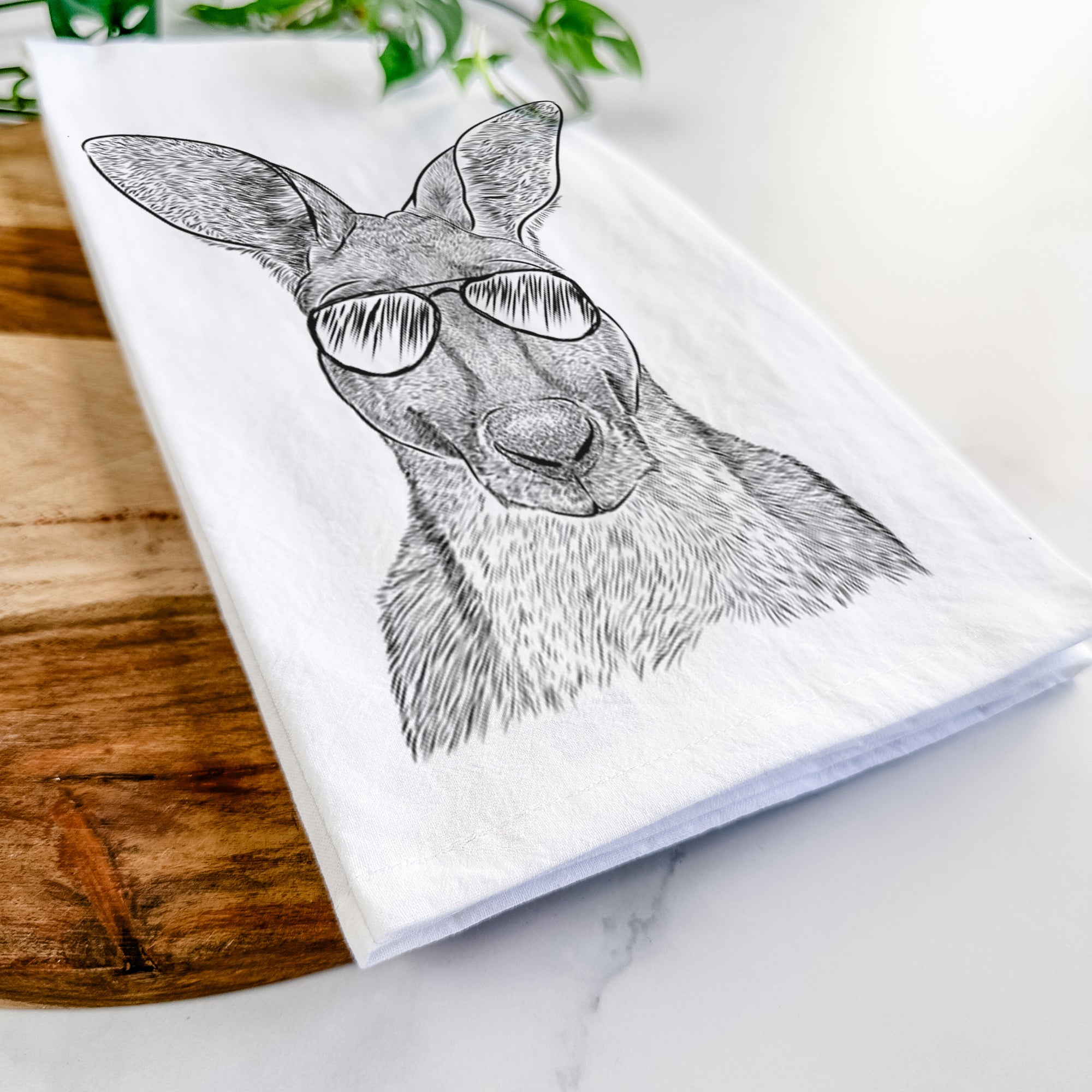 Roger the Red Kangaroo Tea Towel