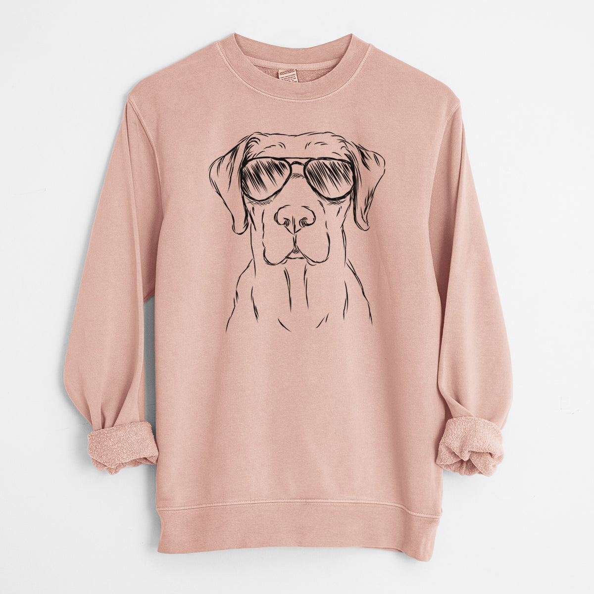 Aviator Rowdy the Labrador Retriever - Unisex Pigment Dyed Crew Sweatshirt