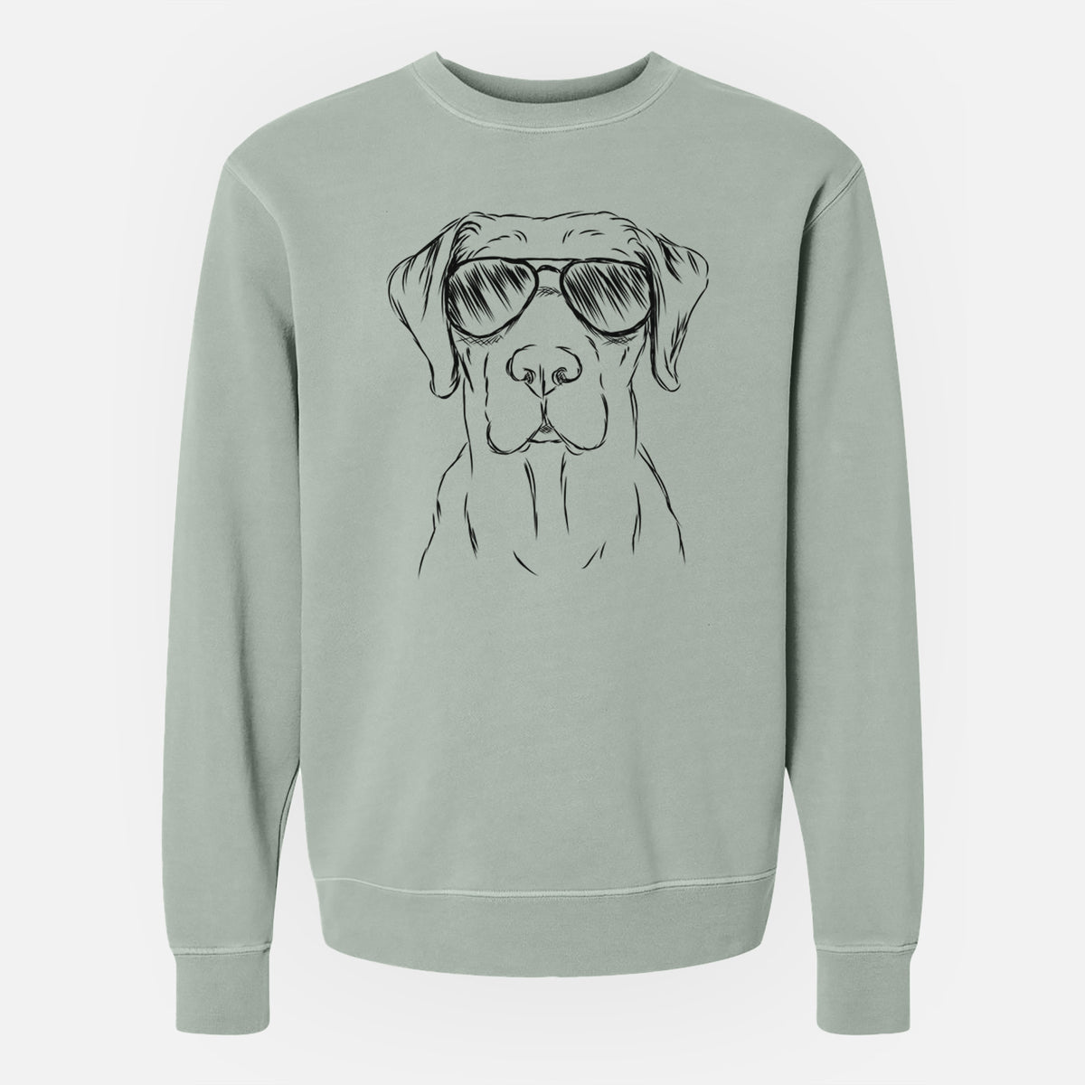 Aviator Rowdy the Labrador Retriever - Unisex Pigment Dyed Crew Sweatshirt