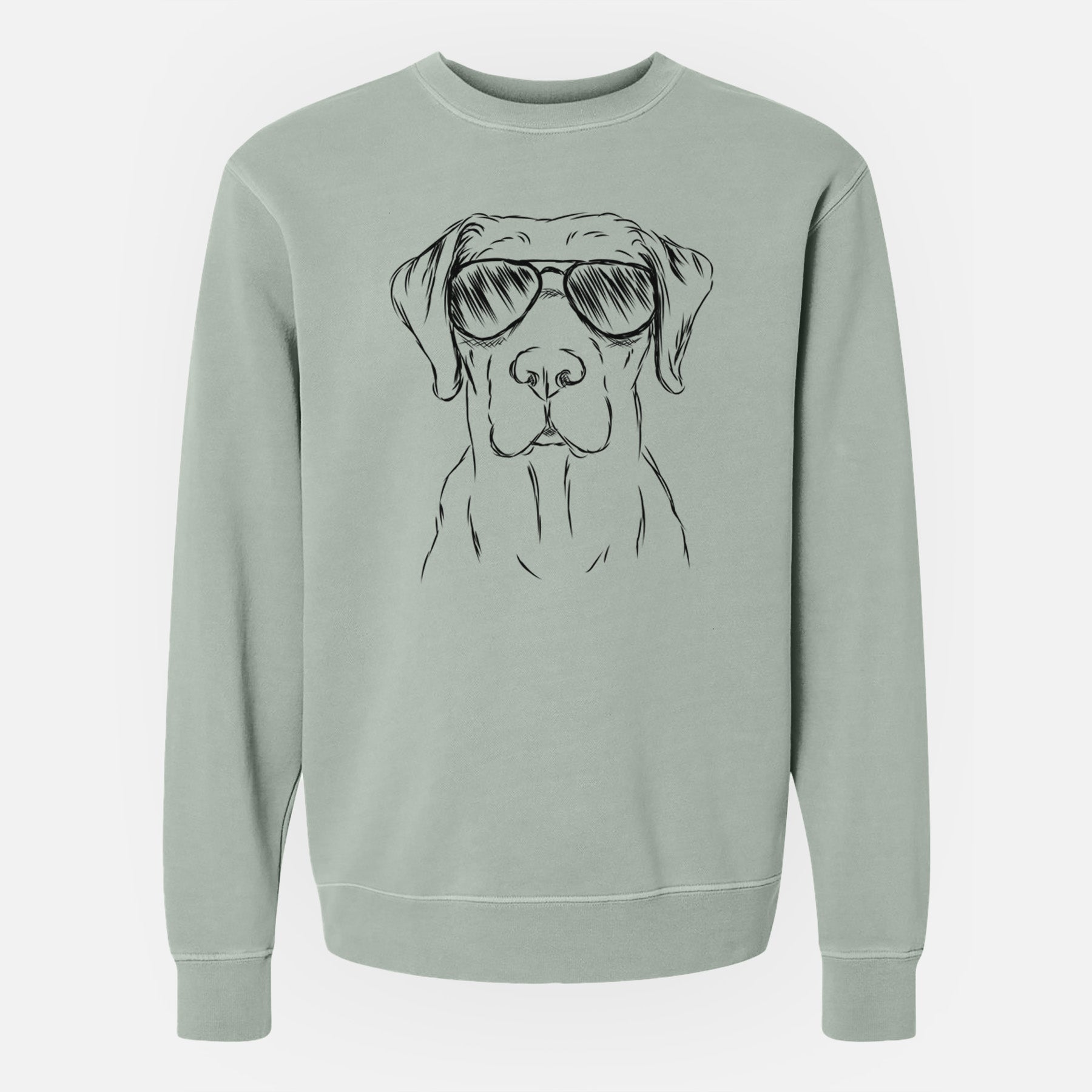 Aviator Rowdy the Labrador Retriever - Unisex Pigment Dyed Crew Sweatshirt