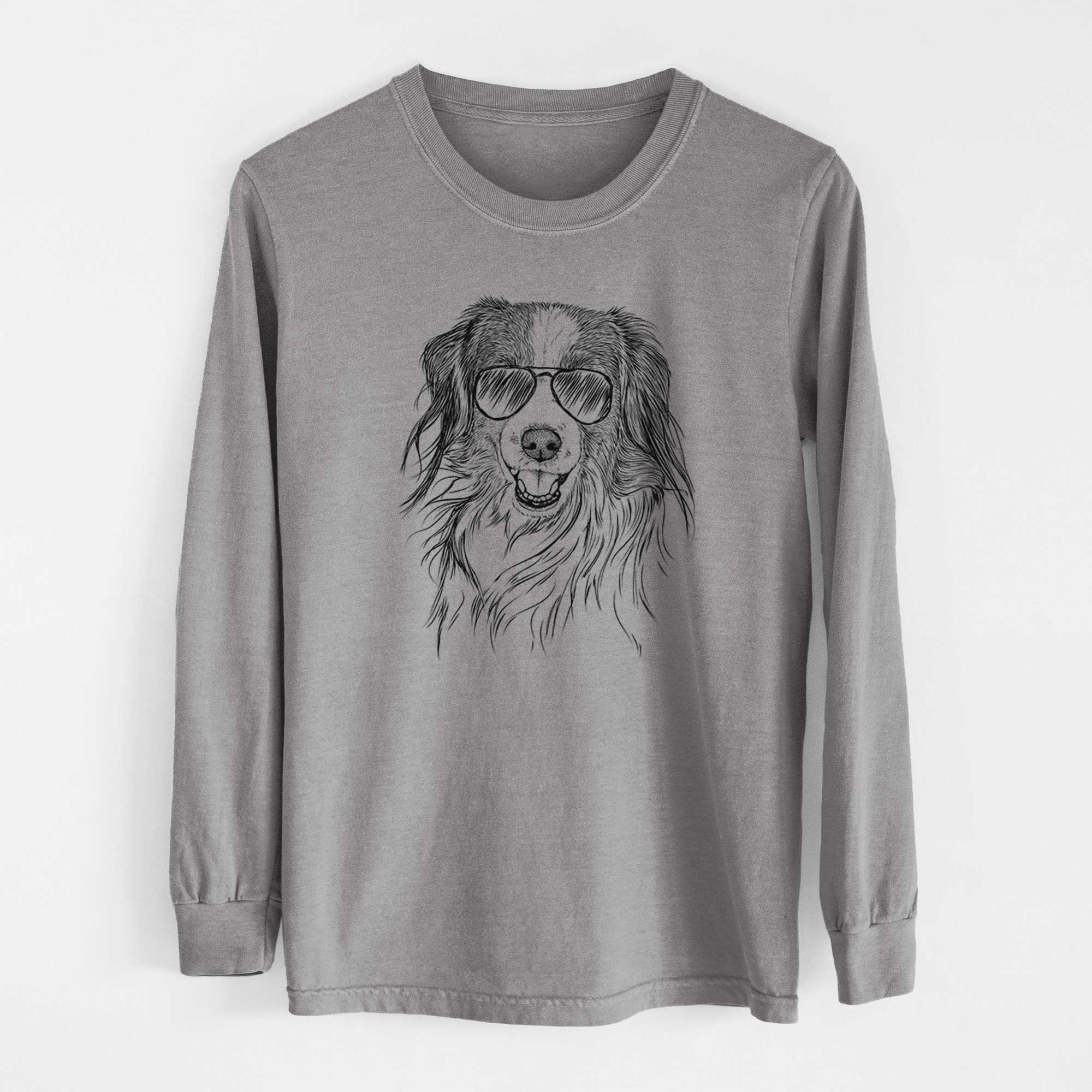 Aviator Rutger the Nederlandse Kooikerhondje - Men's Heavyweight 100% Cotton Long Sleeve