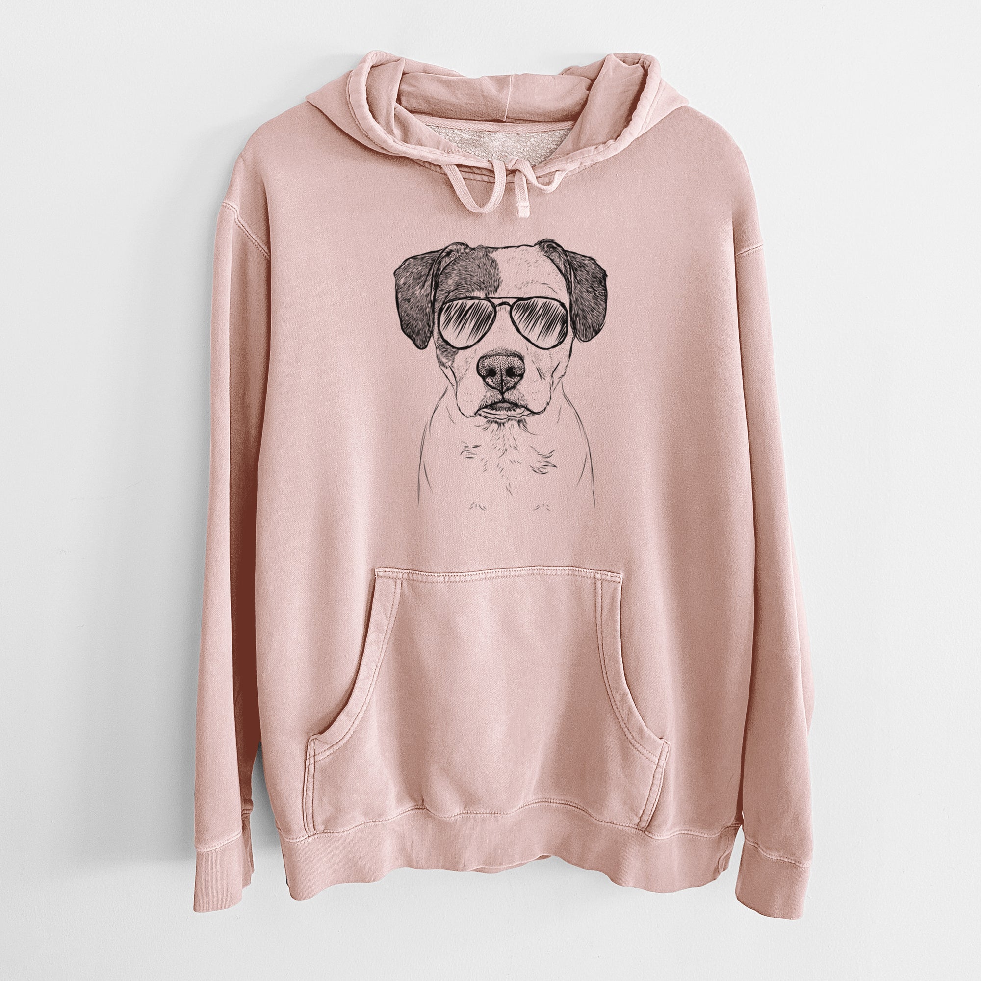 Aviator Ryleigh the Beagle Pitbull Mix - Unisex Pigment Dyed Hoodie