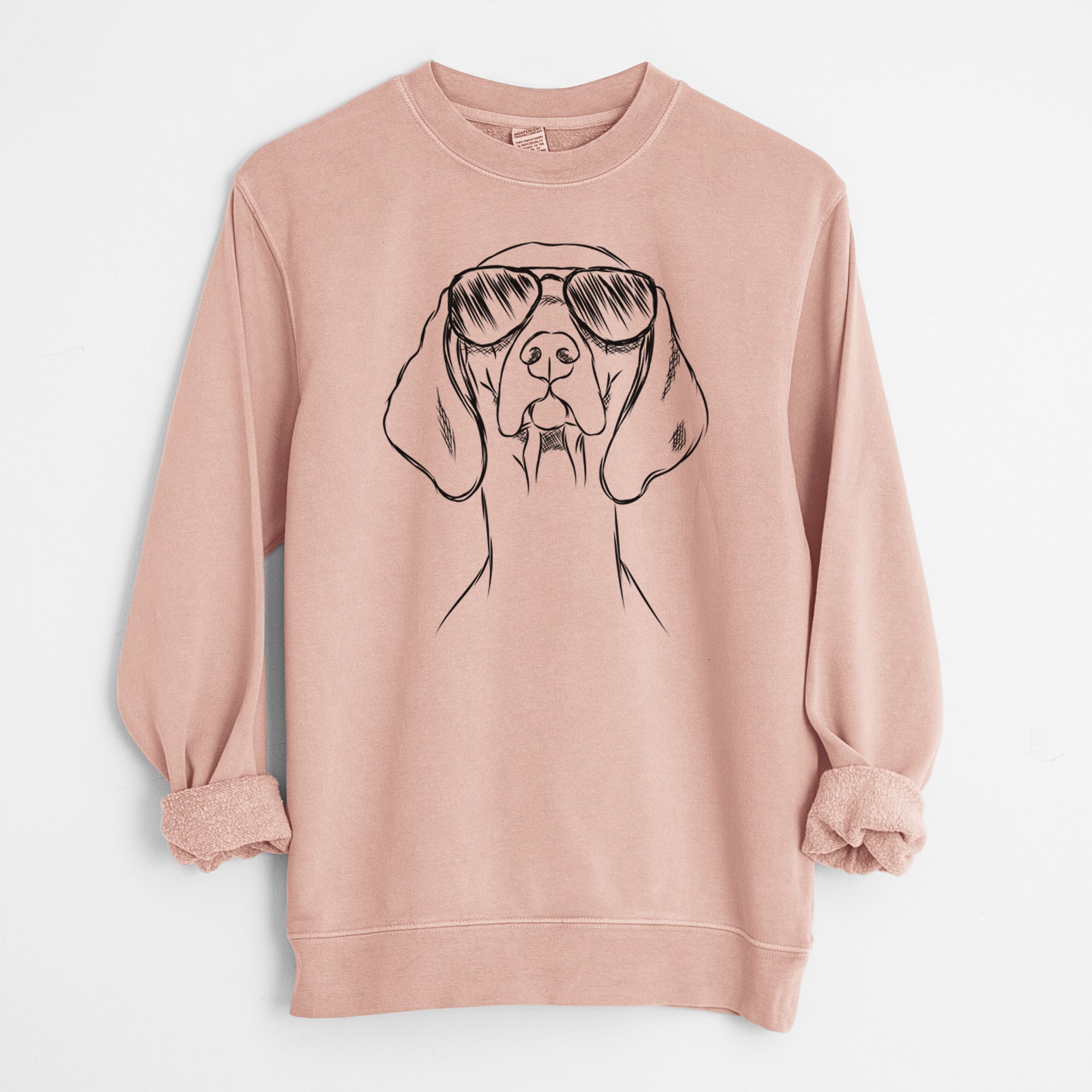 Aviator Sawyer the Vizsla - Unisex Pigment Dyed Crew Sweatshirt