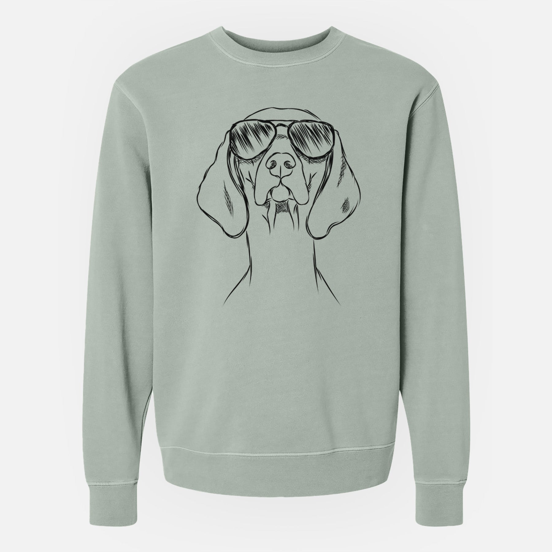 Aviator Sawyer the Vizsla - Unisex Pigment Dyed Crew Sweatshirt