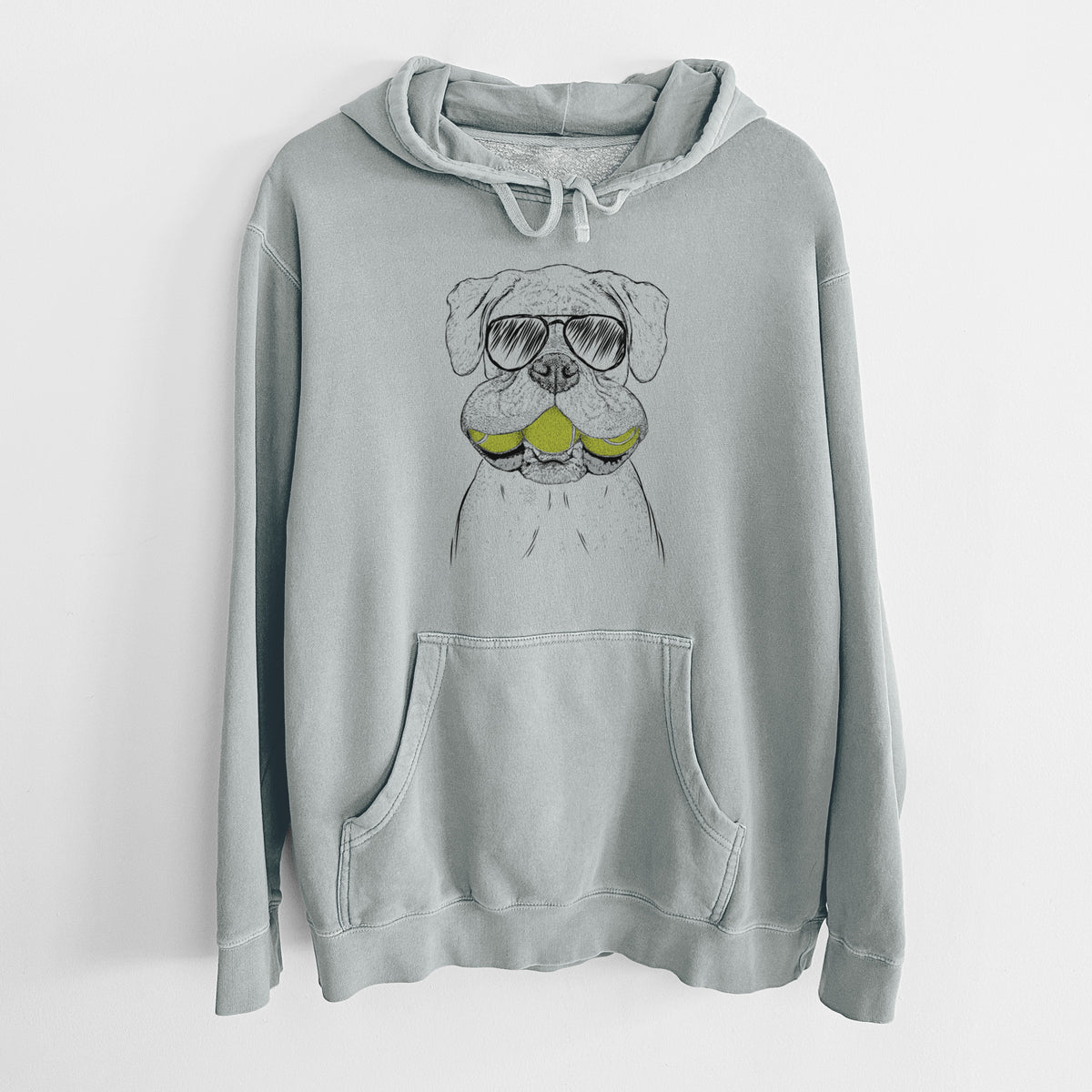 Aviator Seamus the Boxer - Unisex Pigment Dyed Hoodie