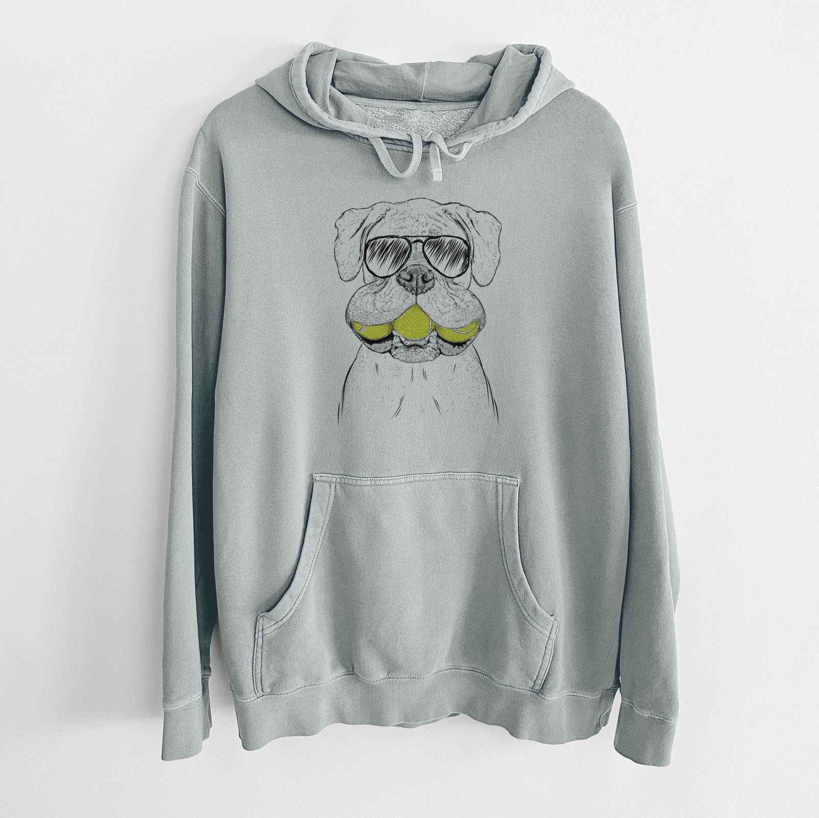 Aviator Seamus the Boxer - Unisex Pigment Dyed Hoodie