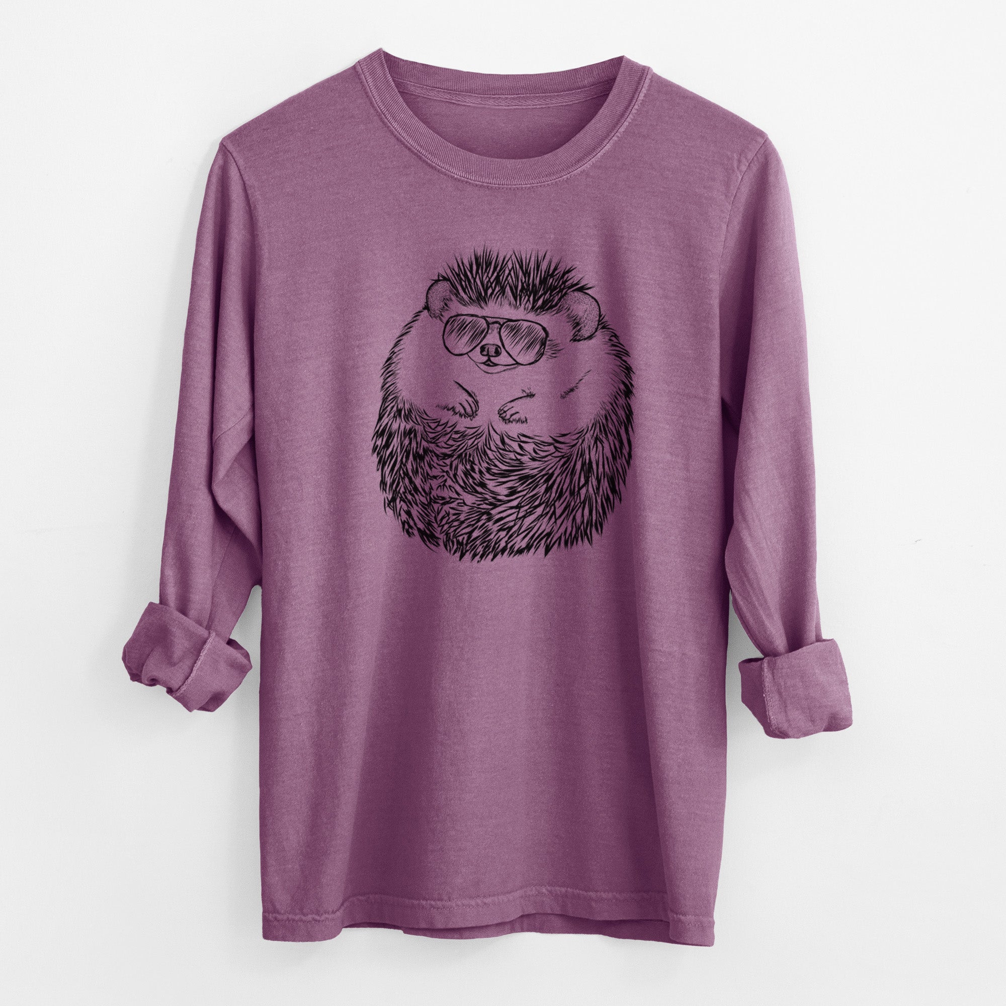 Aviator Sid the Hedgehog - Men's Heavyweight 100% Cotton Long Sleeve