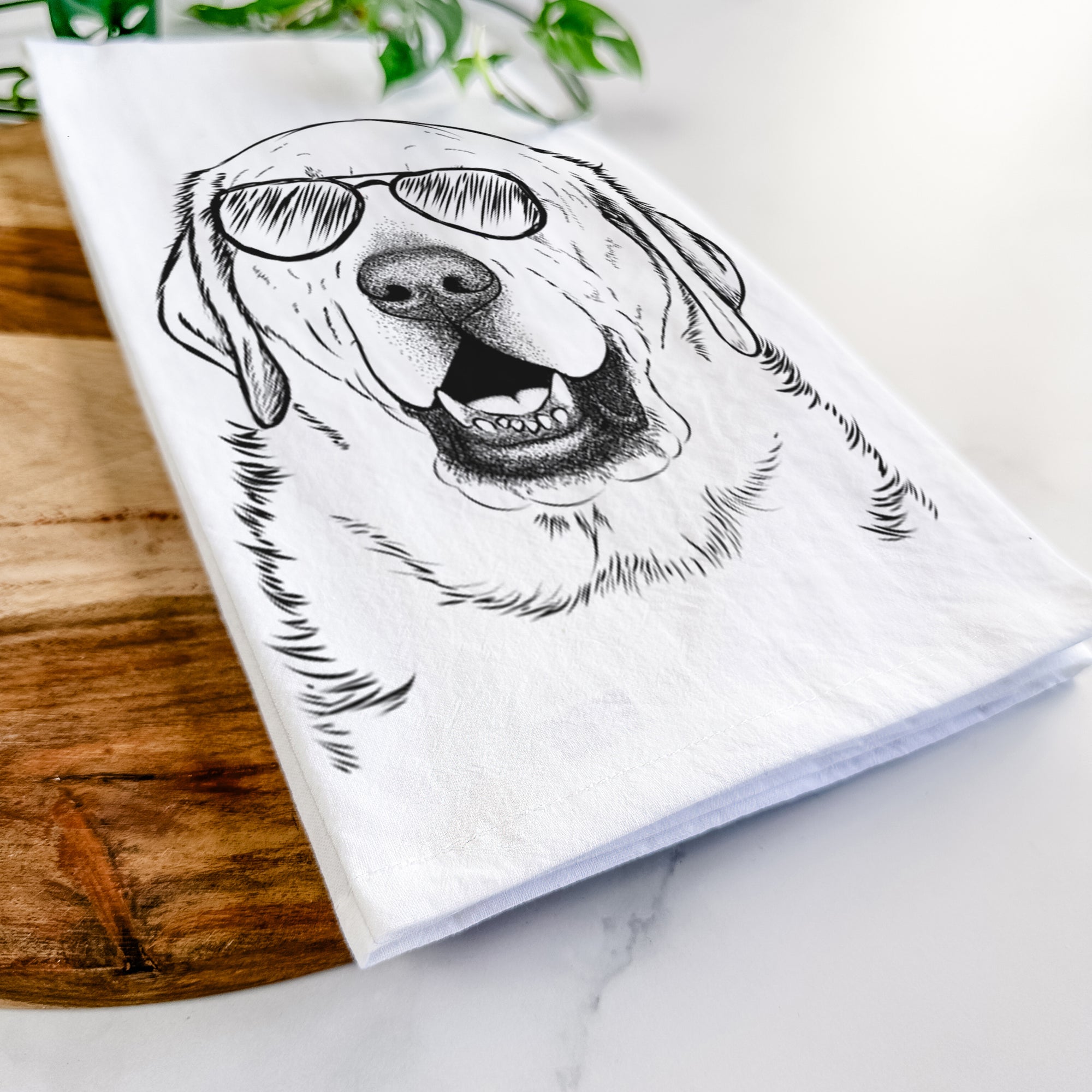 Sparks the Labrador Retriever Tea Towel