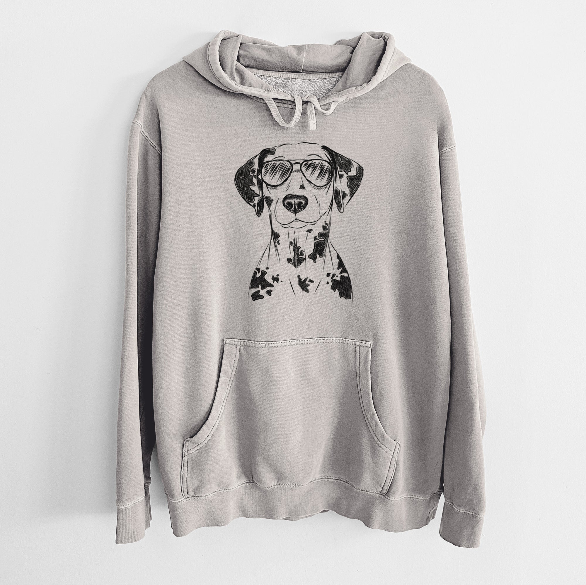 Aviator Spot the Dalmatian - Unisex Pigment Dyed Hoodie