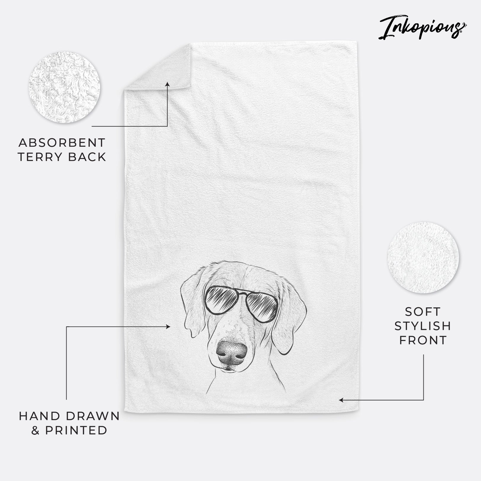 Stanley the Foxhound Decorative Hand Towel