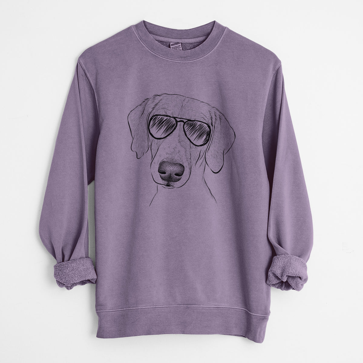 Aviator Stanley the Foxhound - Unisex Pigment Dyed Crew Sweatshirt
