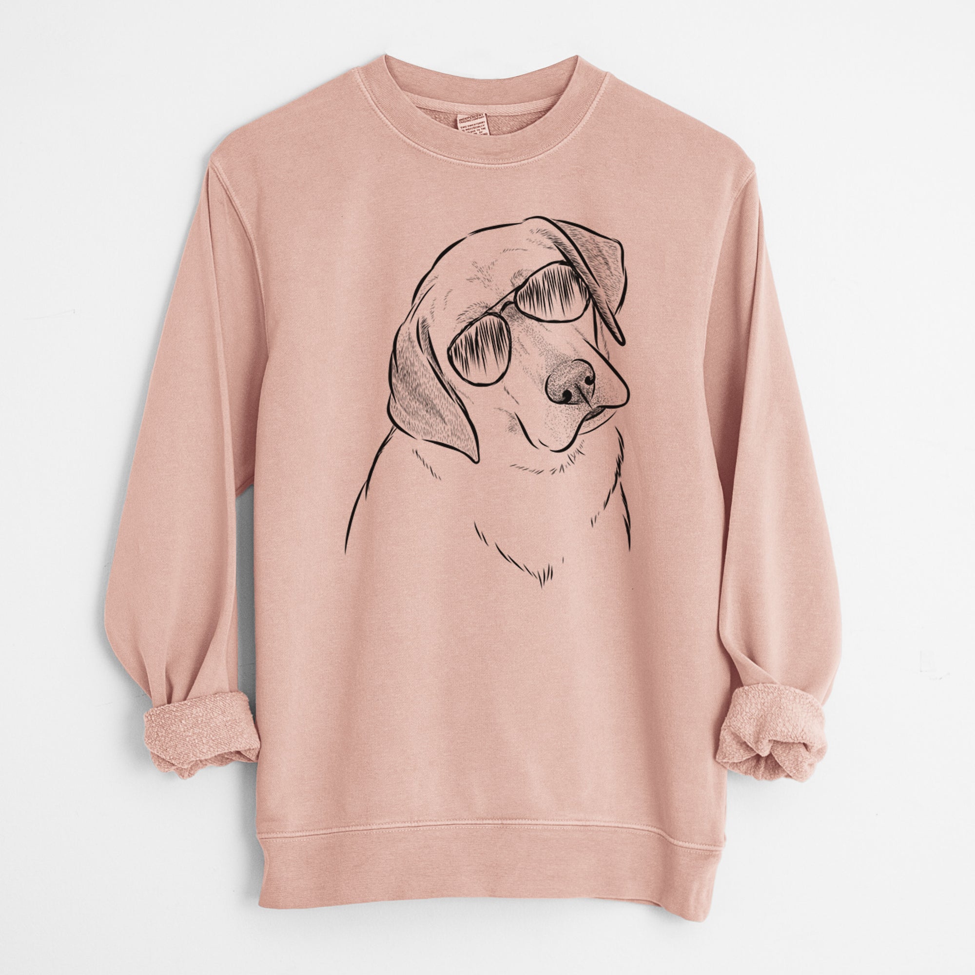 Aviator Stella the Yellow Lab - Unisex Pigment Dyed Crew Sweatshirt