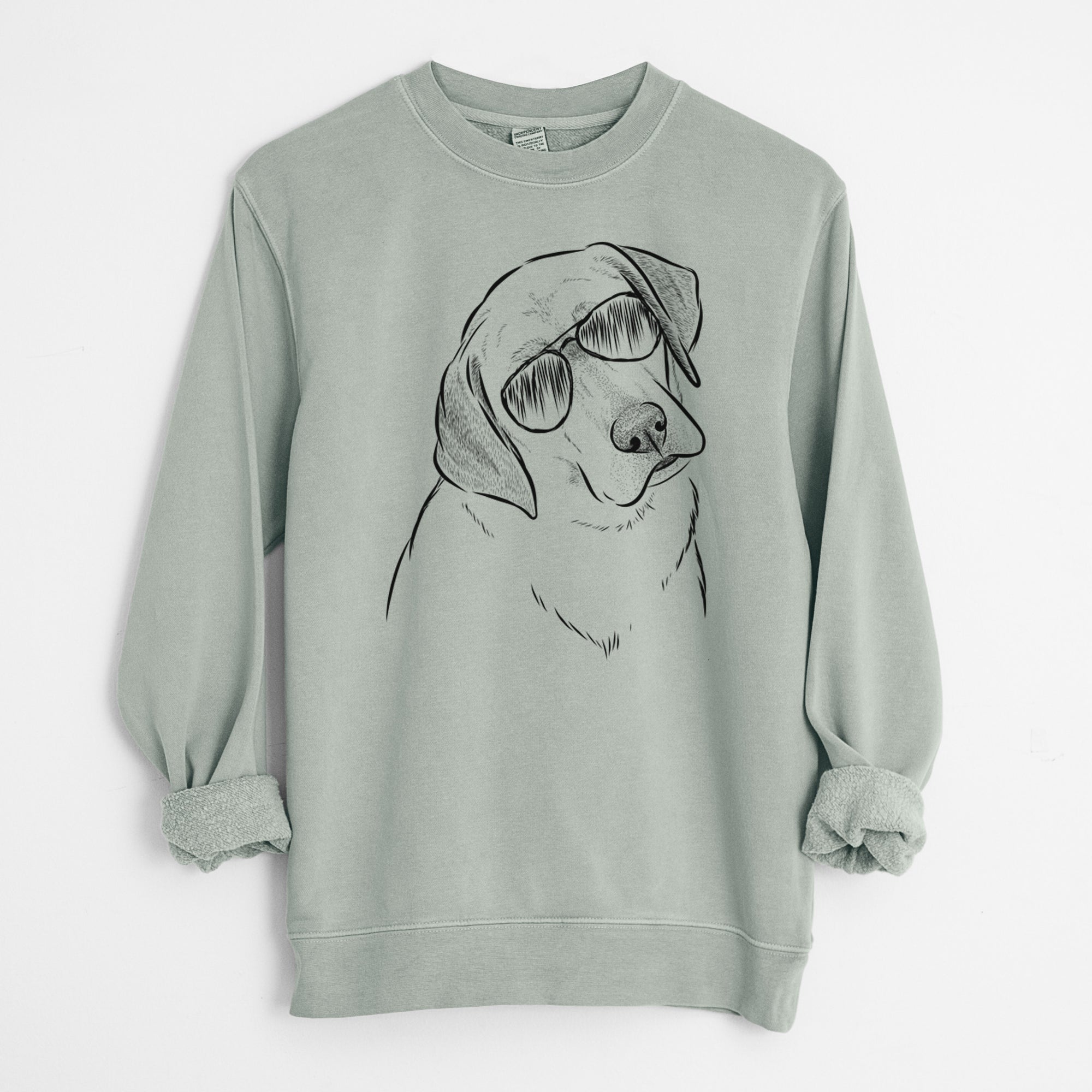 Aviator Stella the Yellow Lab - Unisex Pigment Dyed Crew Sweatshirt