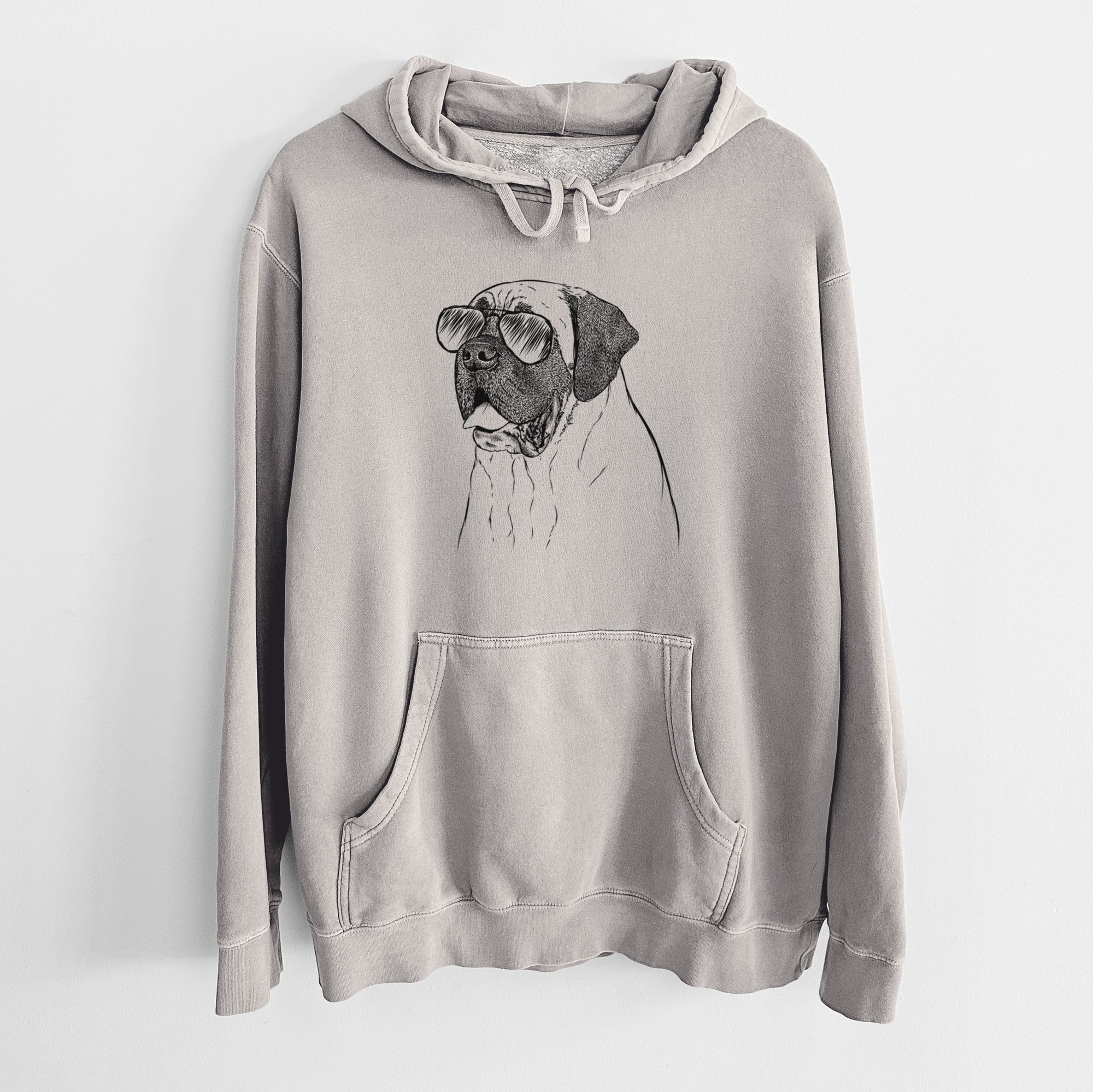 Aviator Sterling the English Mastiff - Unisex Pigment Dyed Hoodie