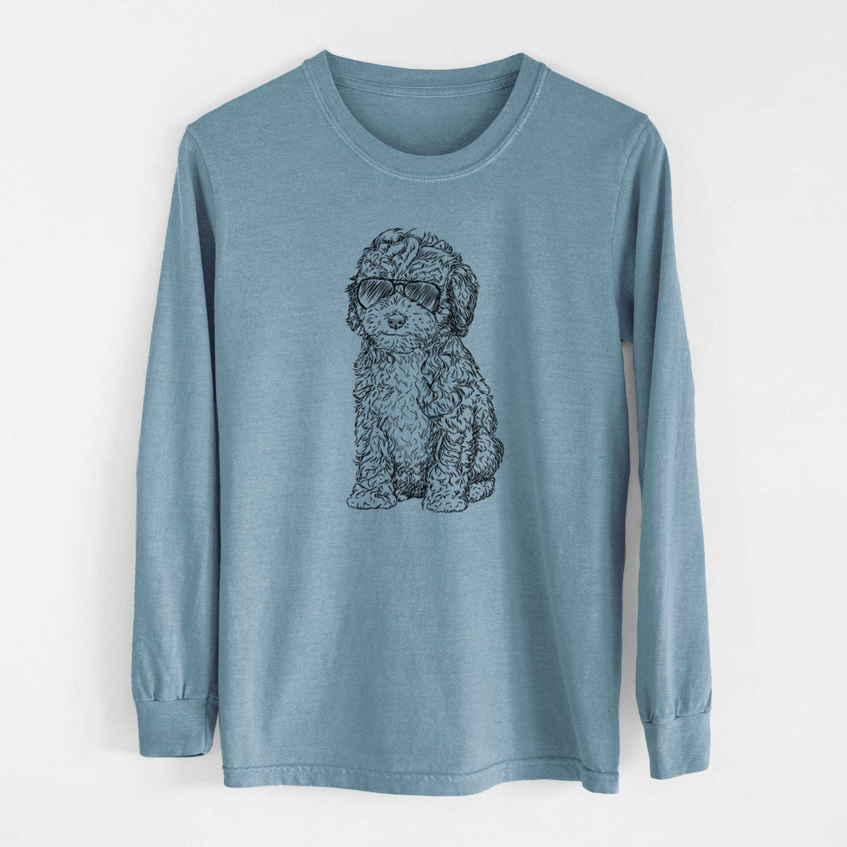 Aviator Sweet Tea the Mini Doodle - Men's Heavyweight 100% Cotton Long Sleeve
