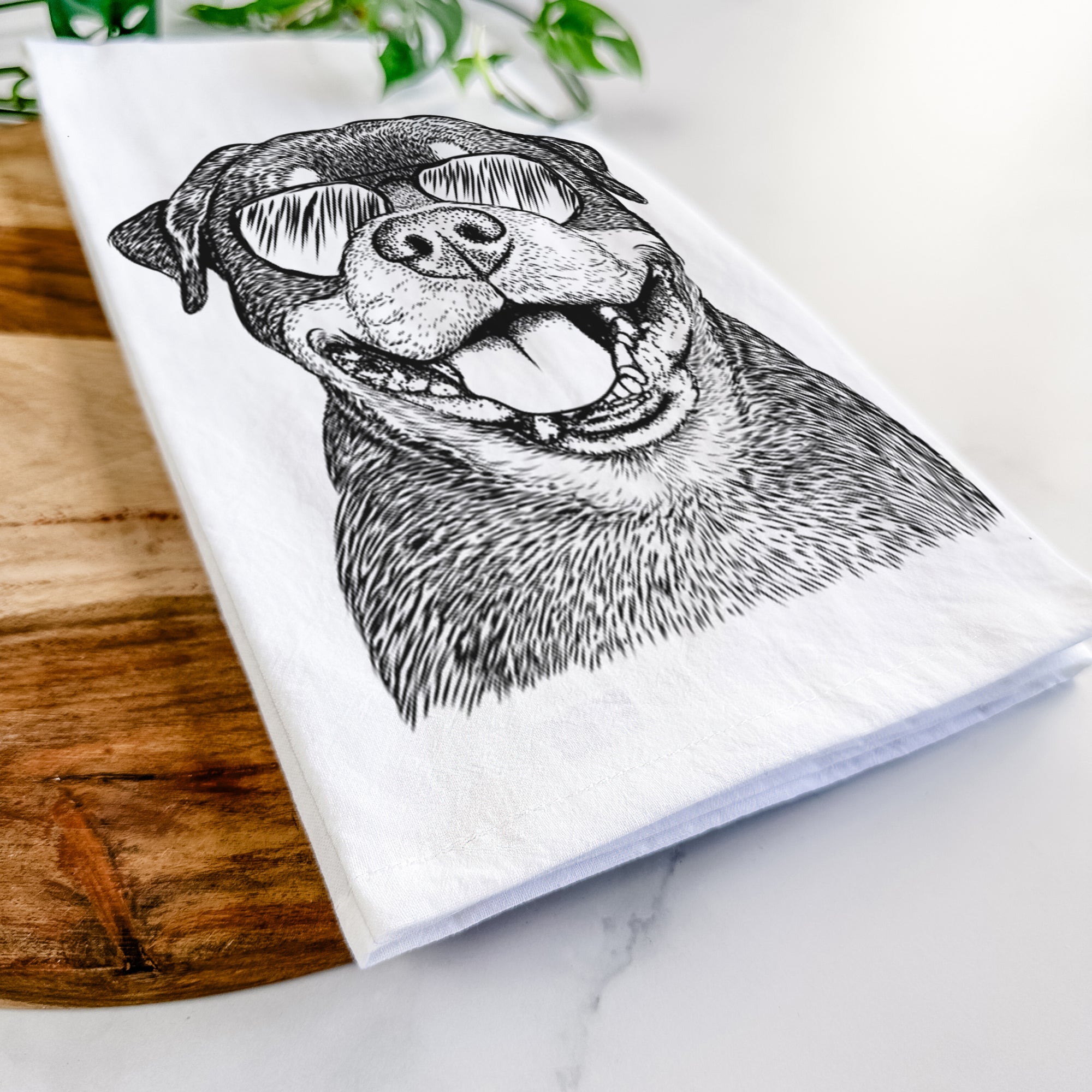 Talos the Rottweiler Tea Towel