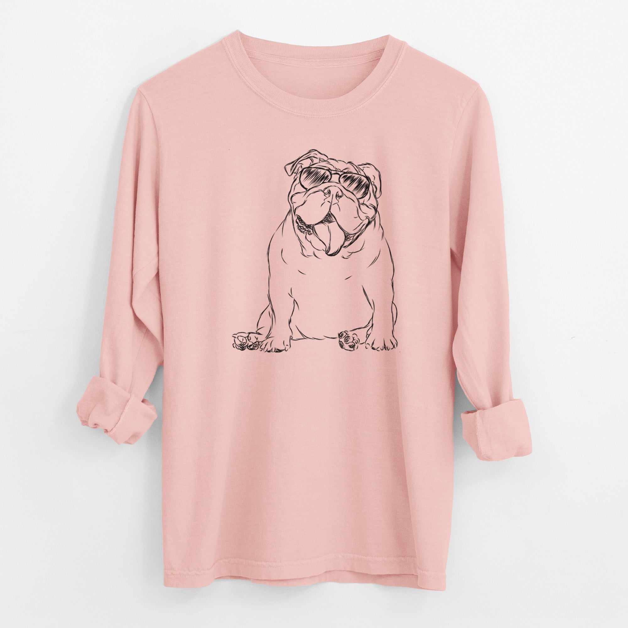 Aviator Tank the English Bulldog - Men's Heavyweight 100% Cotton Long Sleeve