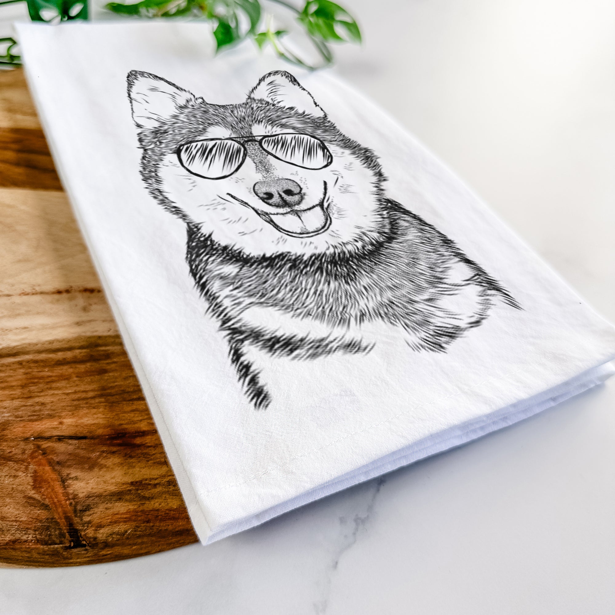 Tellie the Alaskan Klee Kai Tea Towel