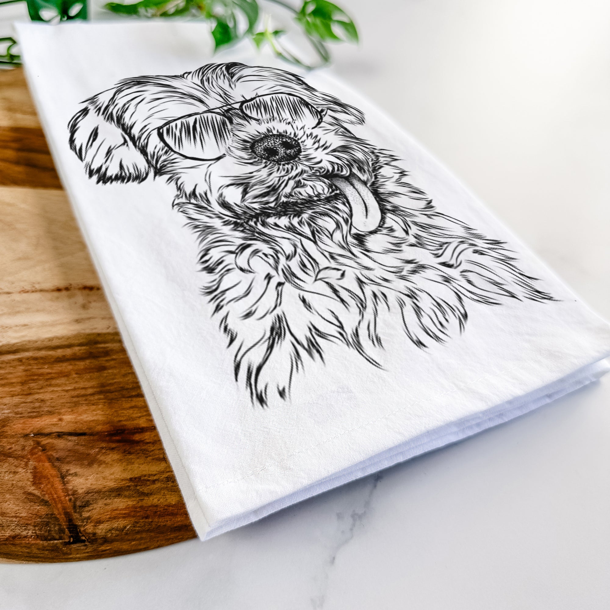 Tiny Titan the Shih Tzu Tea Towel