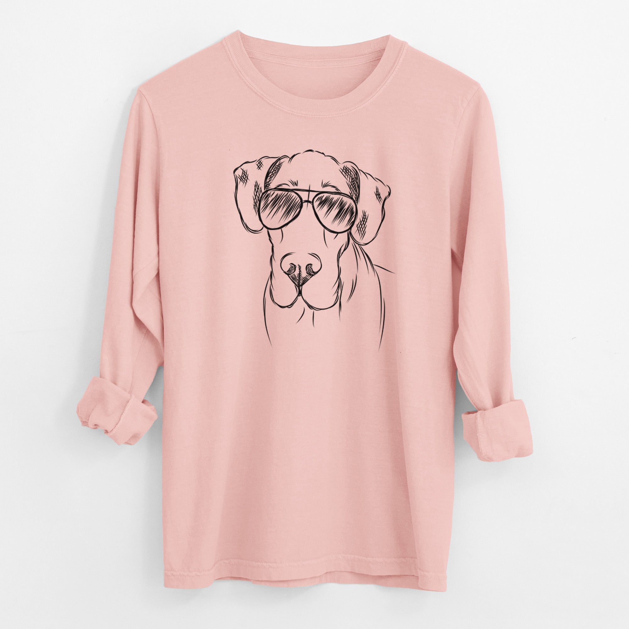 Aviator Titus the Great Dane - Men's Heavyweight 100% Cotton Long Sleeve