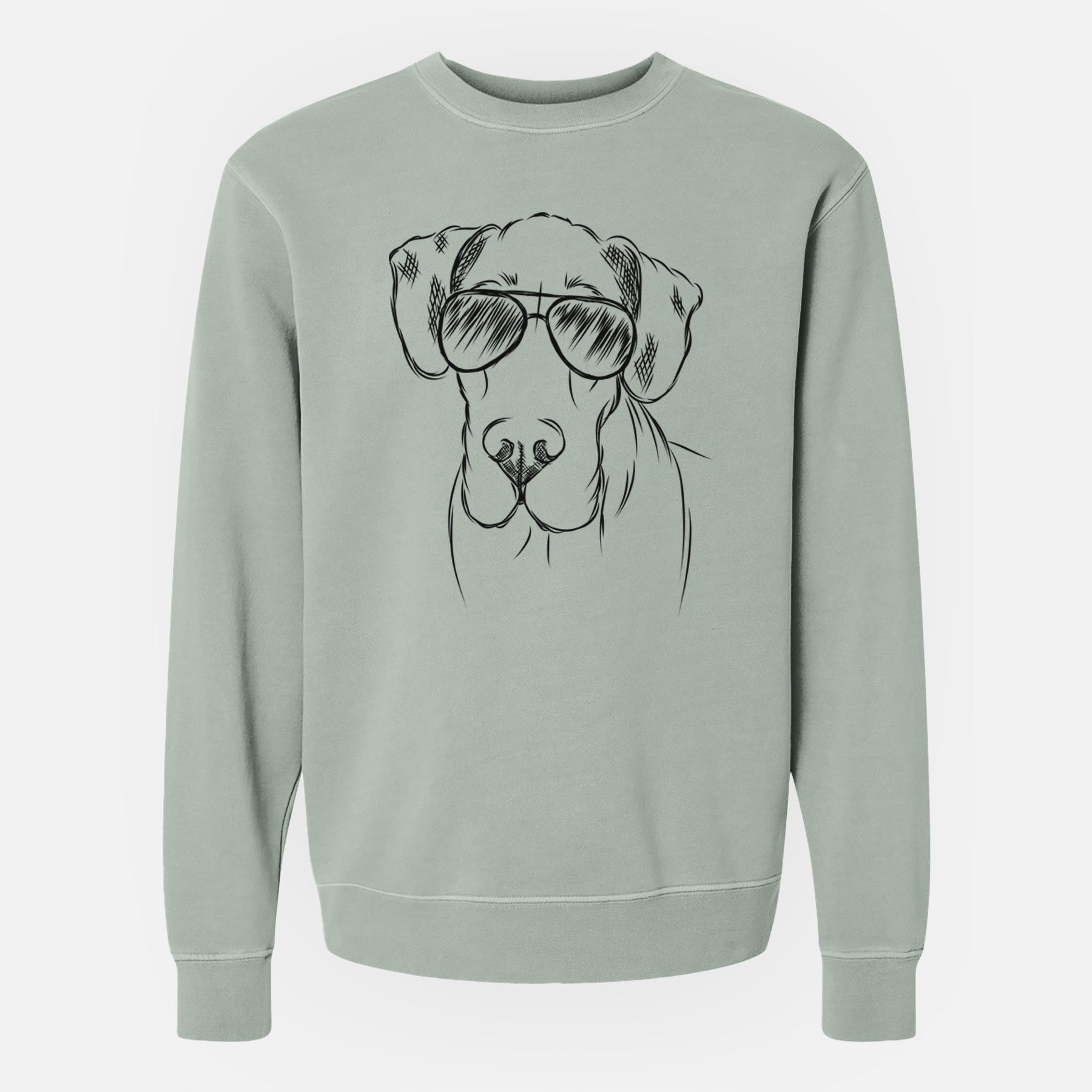 Aviator Titus the Great Dane - Unisex Pigment Dyed Crew Sweatshirt