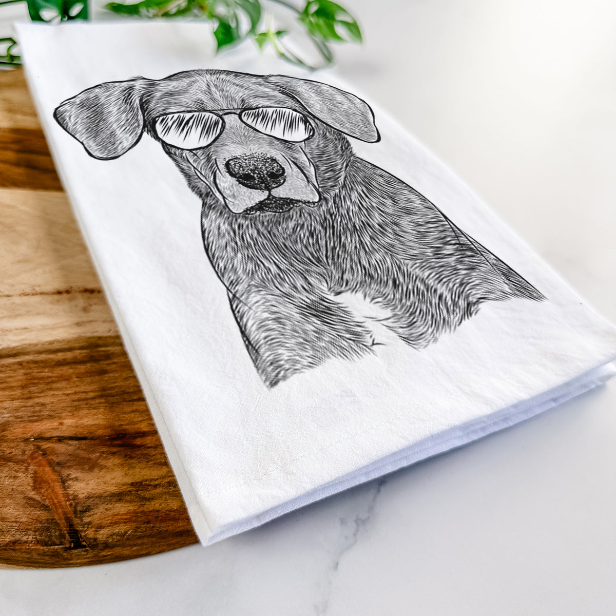 Tom the Lab Dane Mix Tea Towel