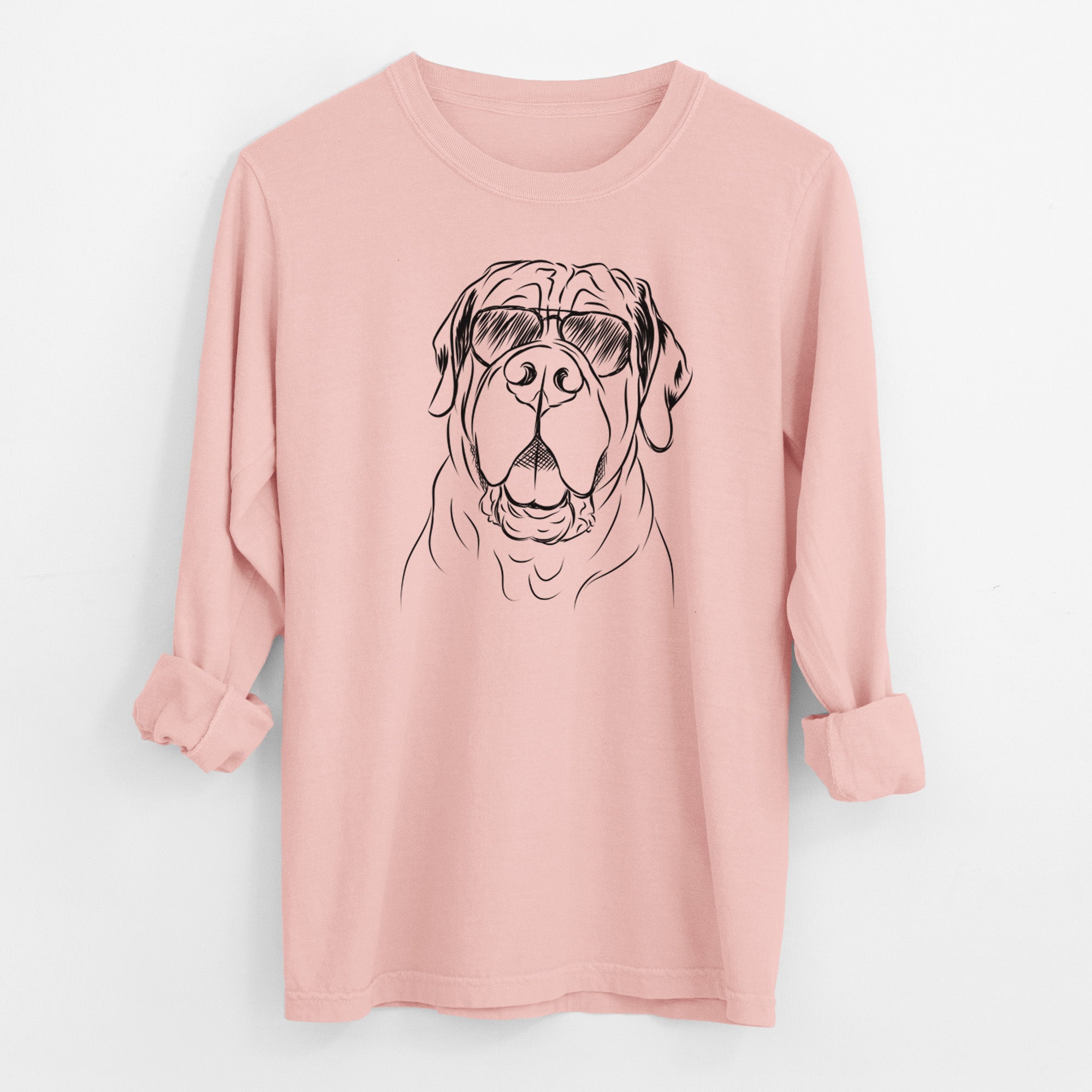 Aviator Tufton the English Mastiff - Men's Heavyweight 100% Cotton Long Sleeve