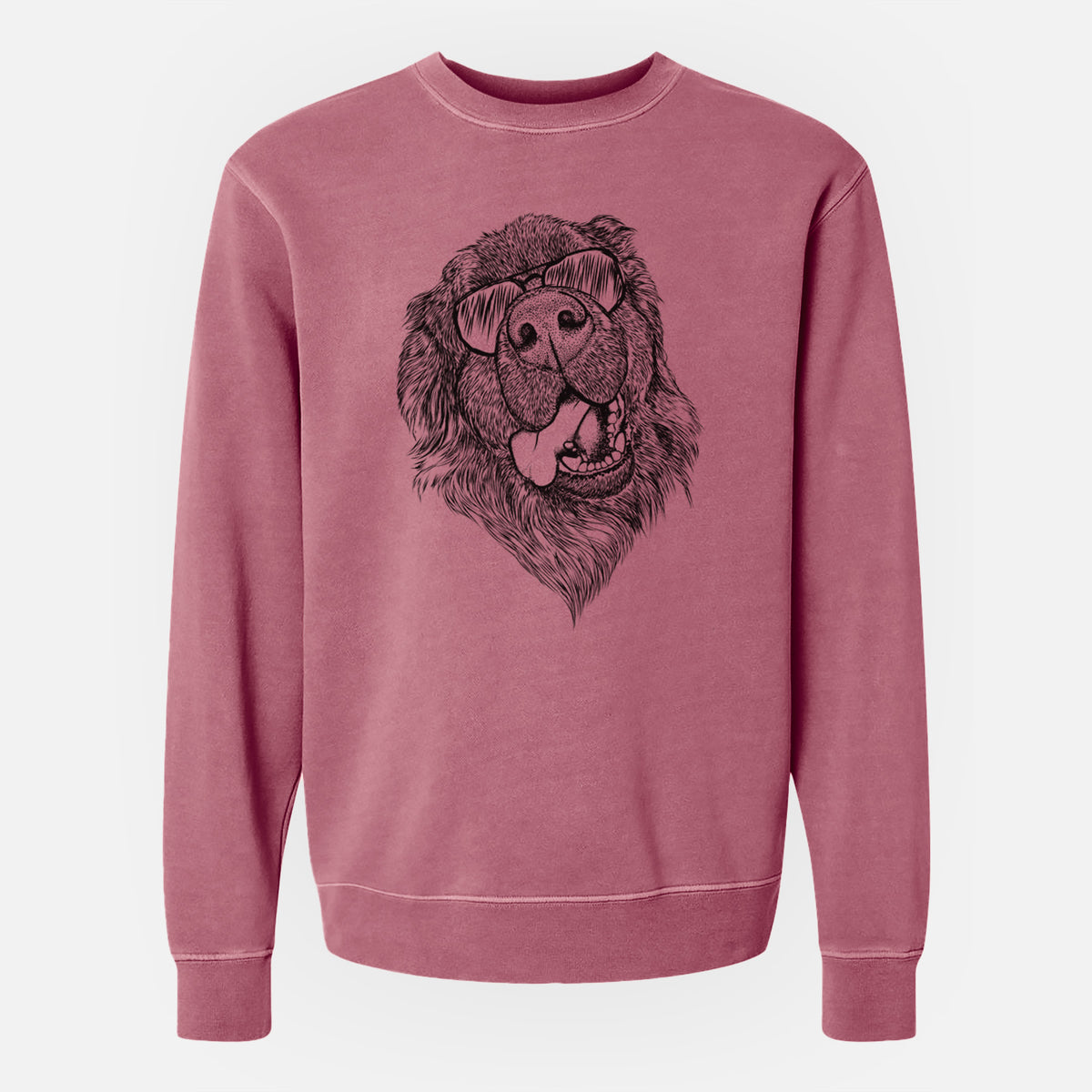 Aviator Tuna the Newfoundland - Unisex Pigment Dyed Crew Sweatshirt