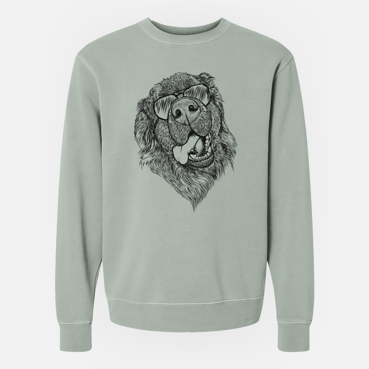 Aviator Tuna the Newfoundland - Unisex Pigment Dyed Crew Sweatshirt