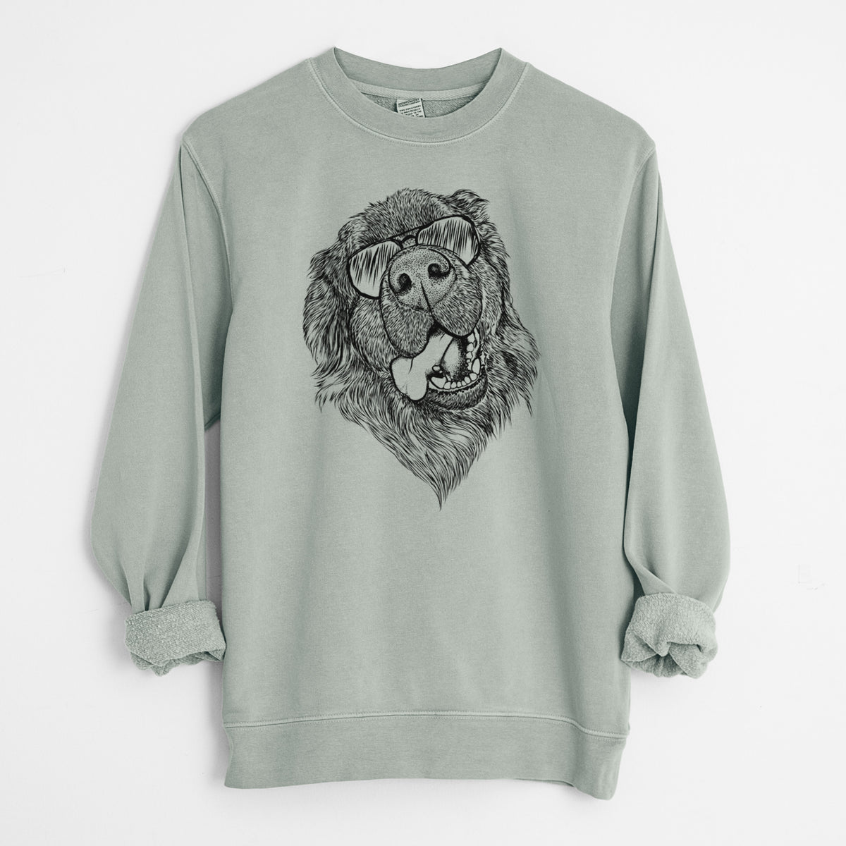 Aviator Tuna the Newfoundland - Unisex Pigment Dyed Crew Sweatshirt