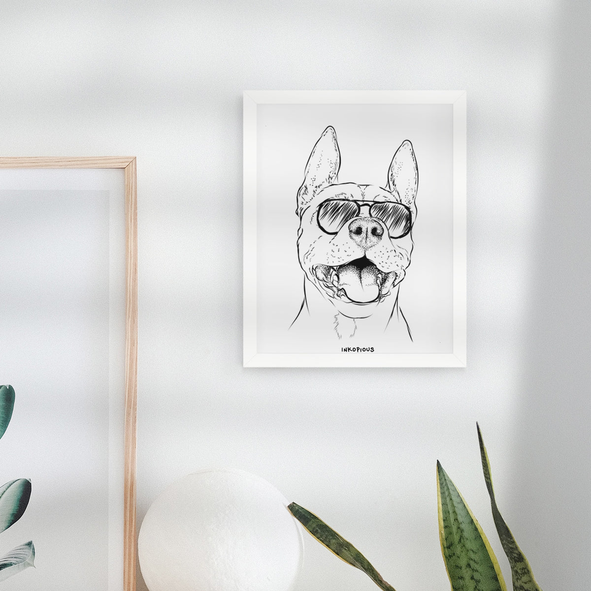 Wally the Pitbull Art Print