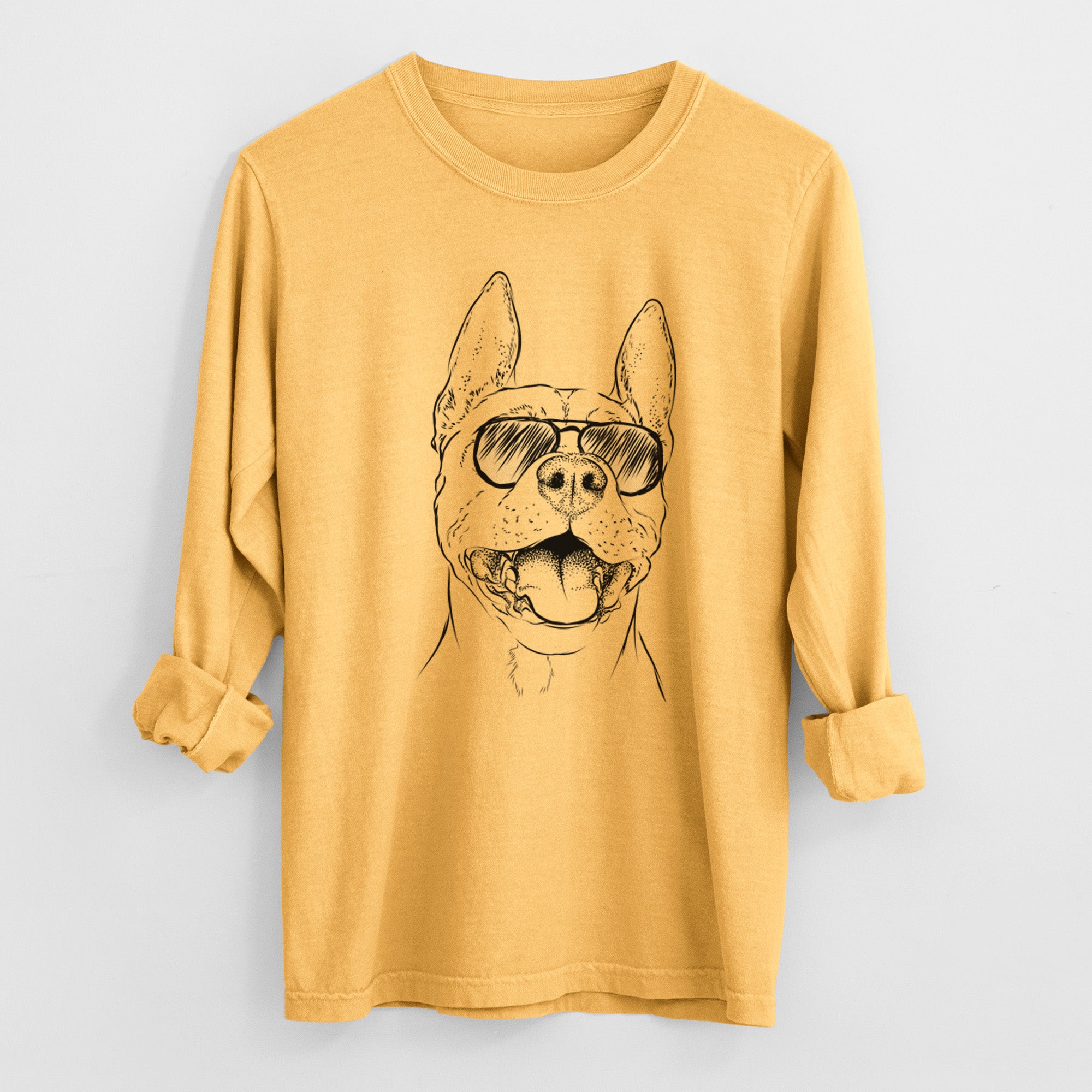 Aviators Wally the Pitbull - Heavyweight 100% Cotton Long Sleeve