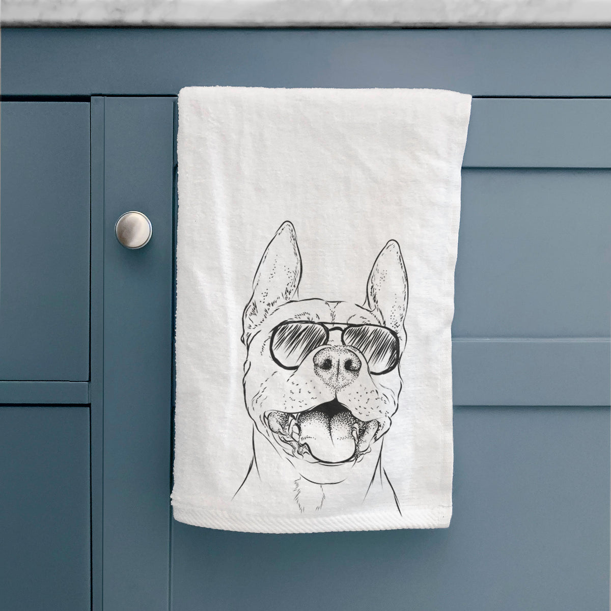 Wally the Pitbull Decorative Hand Towel