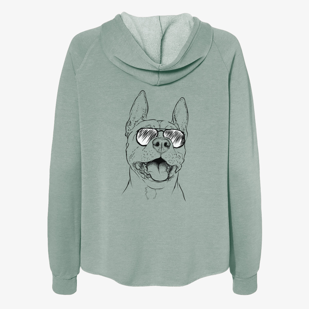 Wally the Pitbull - Women's Cali Wave Zip-Up Sweatshirt