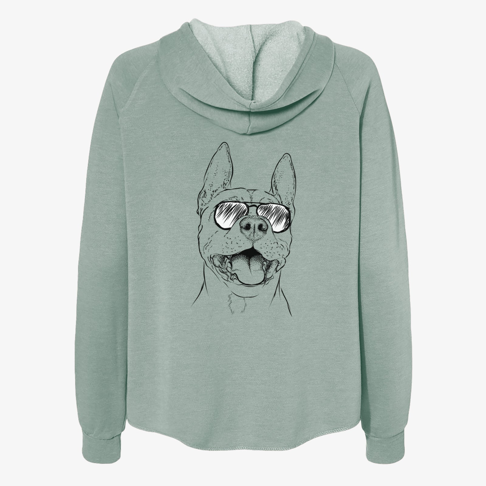 Wally the Pitbull - Women's Cali Wave Zip-Up Sweatshirt