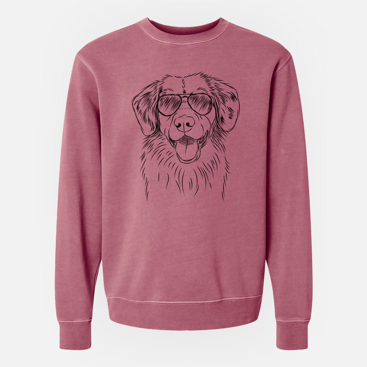 Aviator Weston the Nova Scotia Duck Tolling Retriever - Unisex Pigment Dyed Crew Sweatshirt