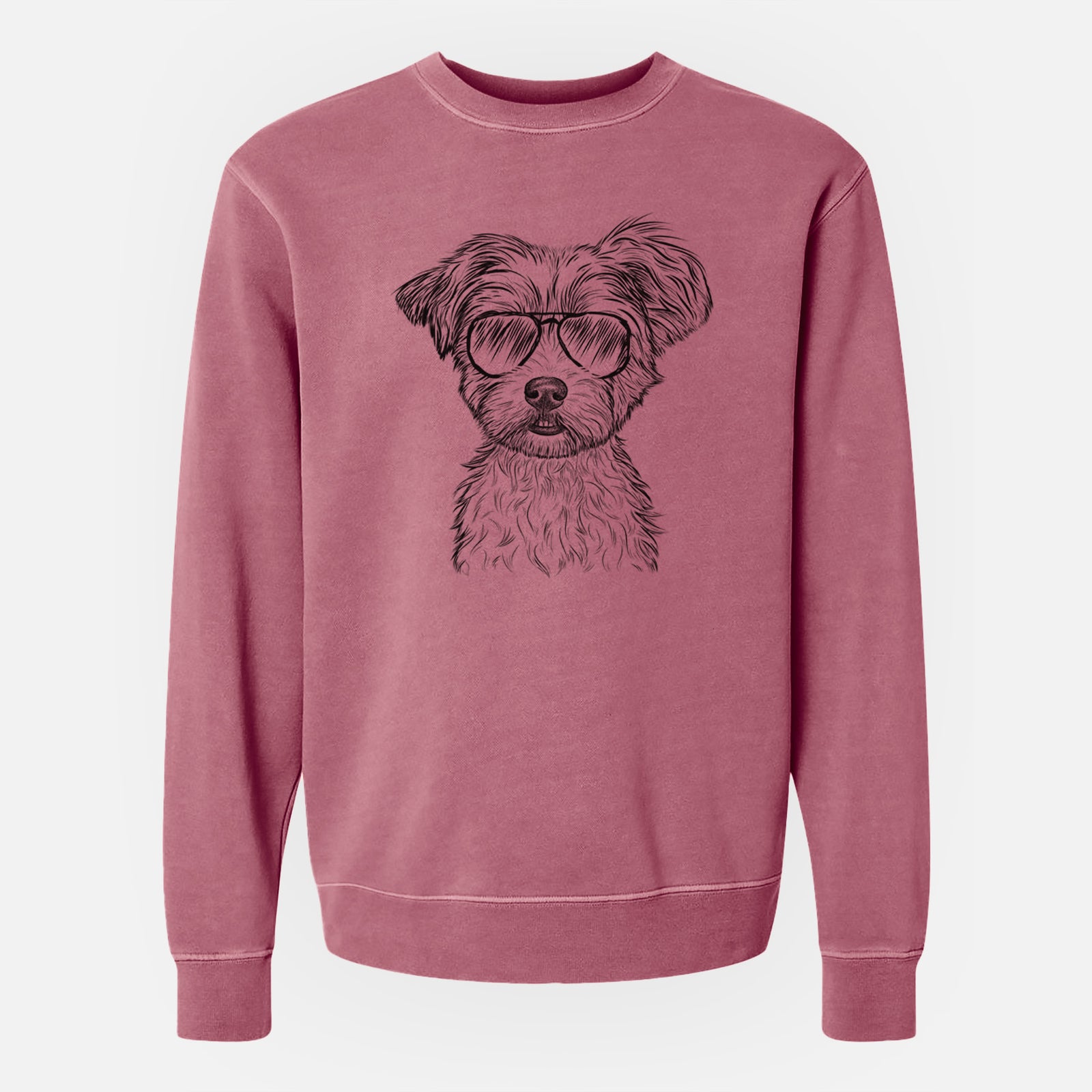 Aviator William Mitchell Newman the Yorkshire Terrier - Unisex Pigment Dyed Crew Sweatshirt