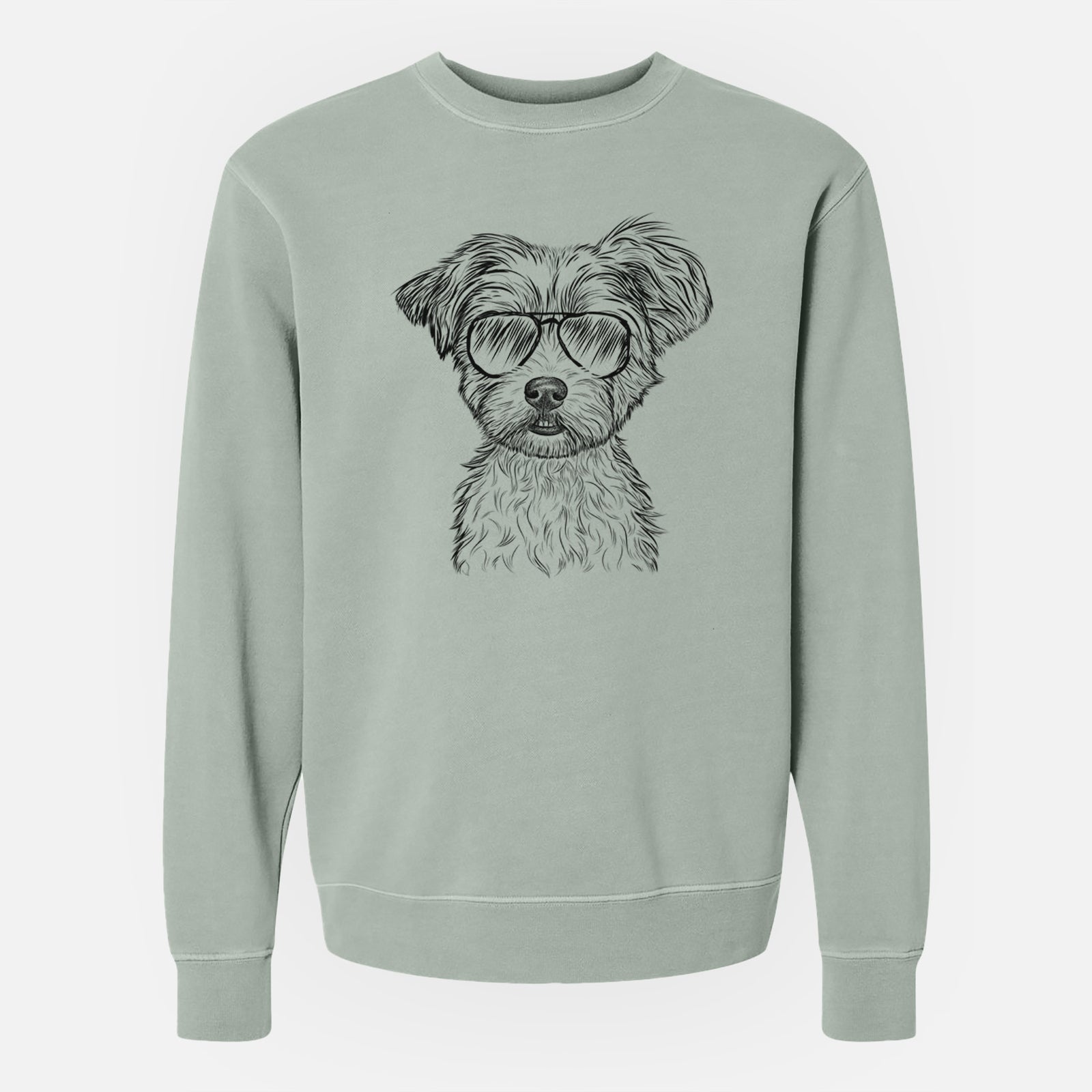 Aviator William Mitchell Newman the Yorkshire Terrier - Unisex Pigment Dyed Crew Sweatshirt