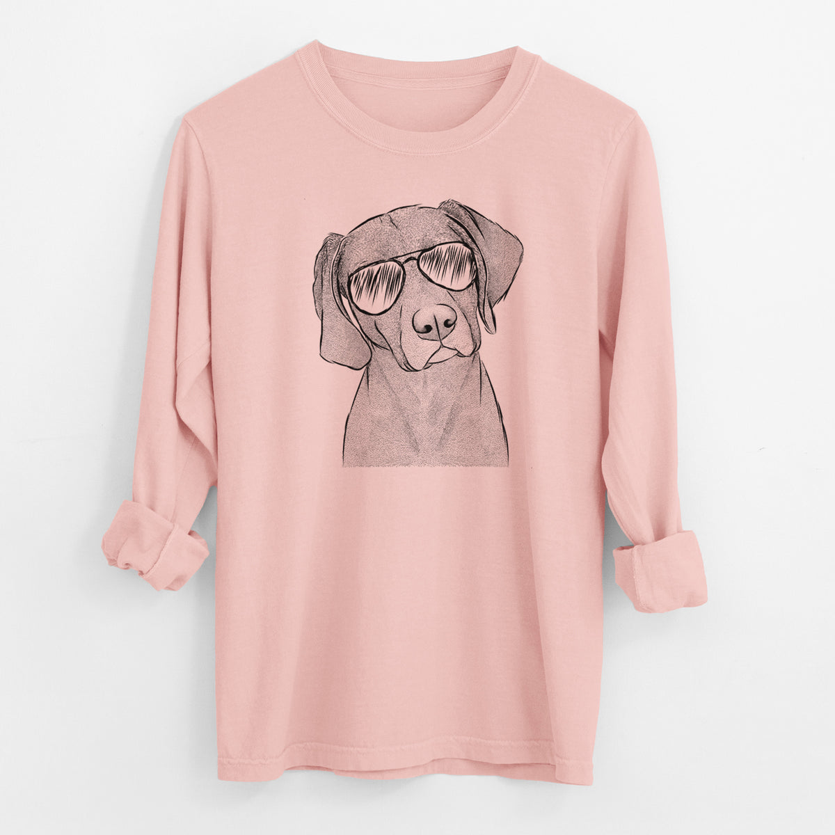 Aviator Willow the Weizsla - Men's Heavyweight 100% Cotton Long Sleeve